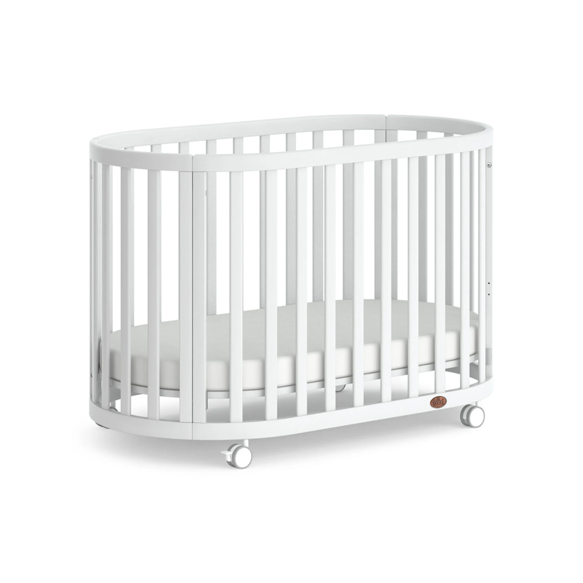 Boori Eden Kids Oval Cot V22 - Beech Wood, Barley White