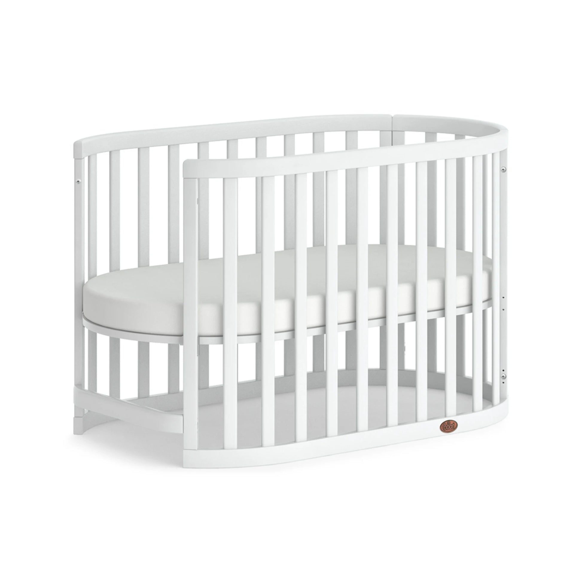 Boori Eden Kids Oval Cot V22 - Beech Wood, Barley White