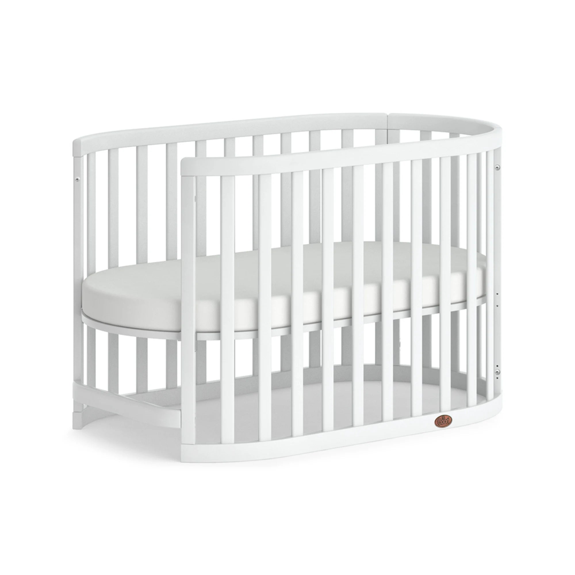 Boori Eden Kids Oval Cot V22 - Beech Wood, Barley White