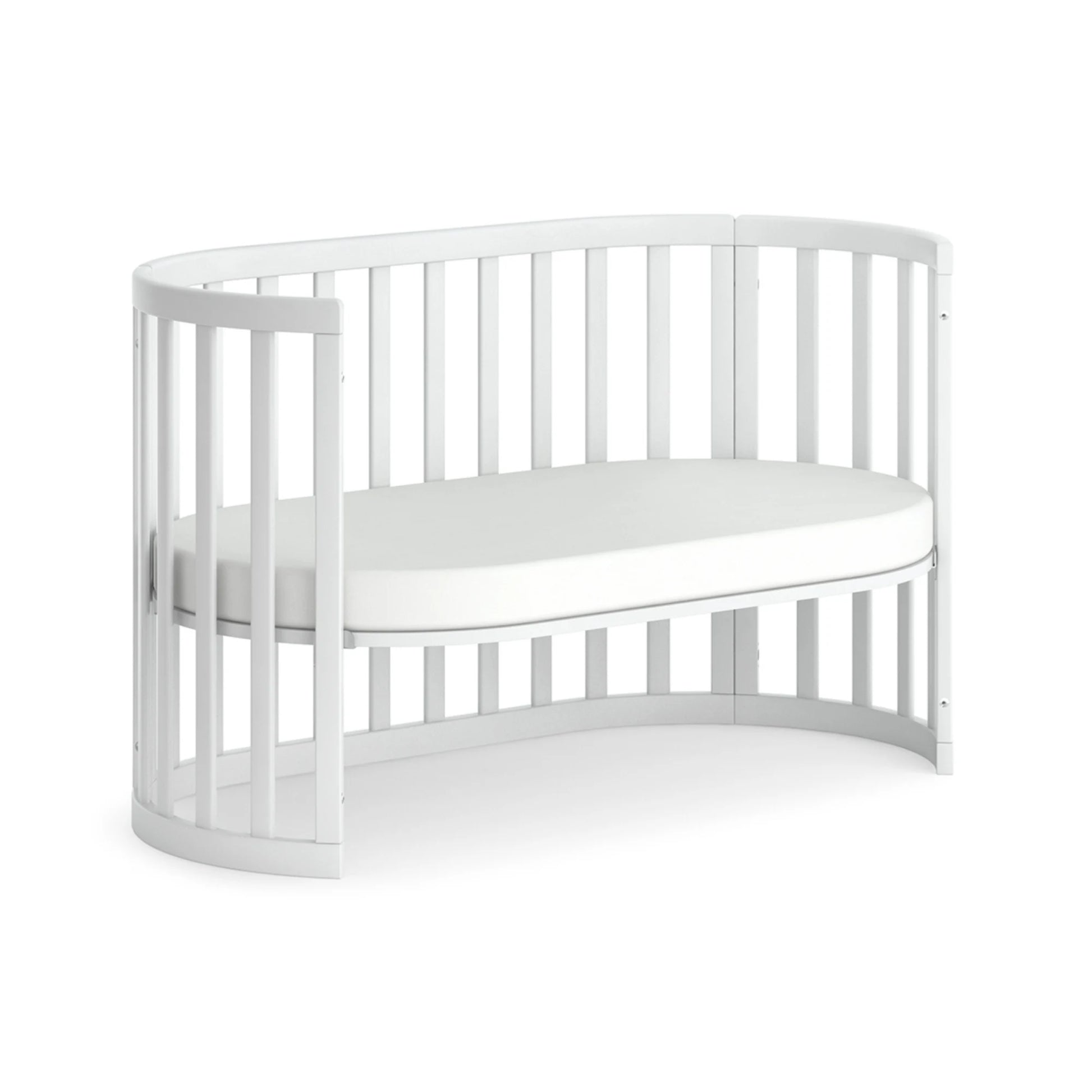 Boori Eden Kids Oval Cot V22 - Beech Wood, Barley White