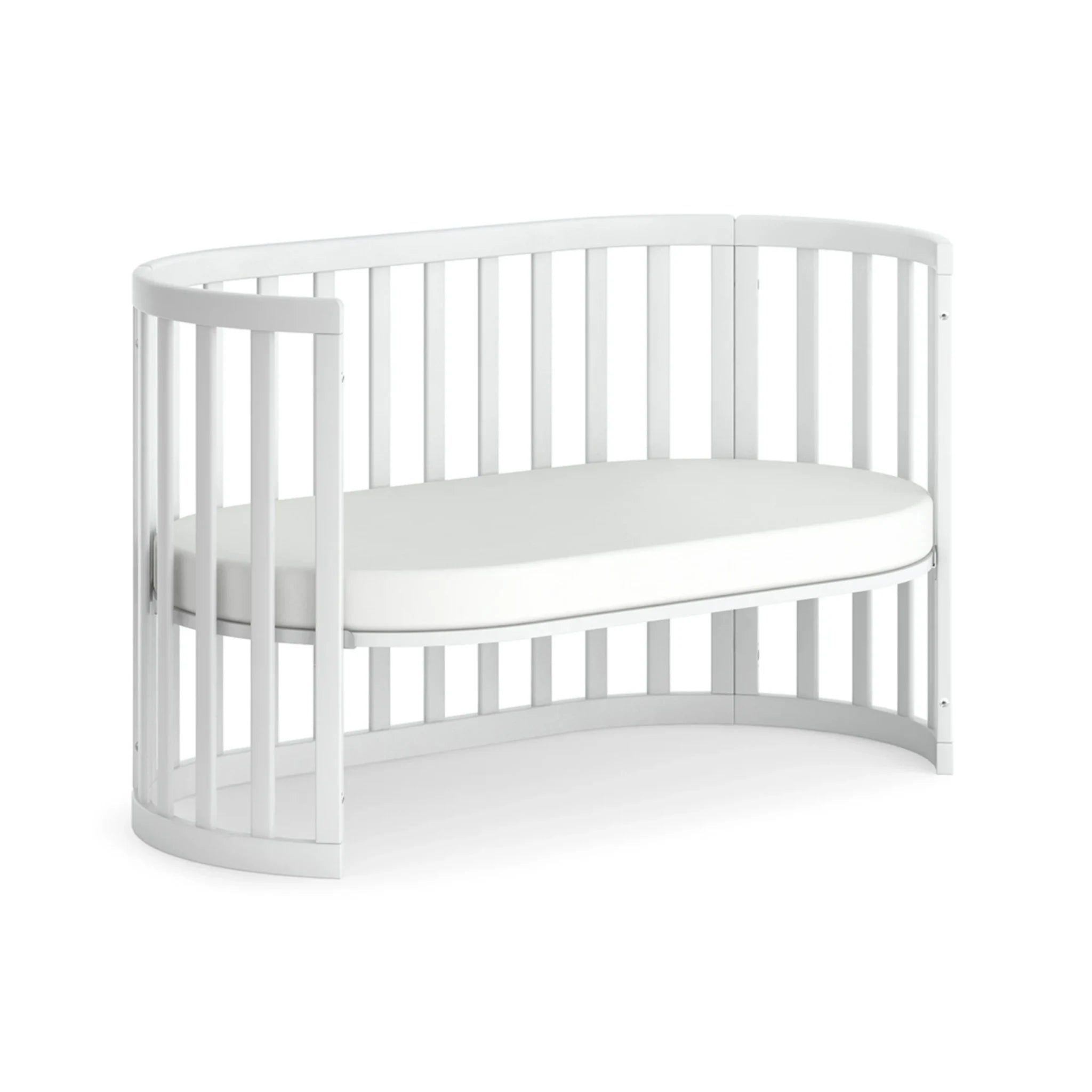 Boori Eden Kids Oval Cot V22 - Beech Wood, Barley White