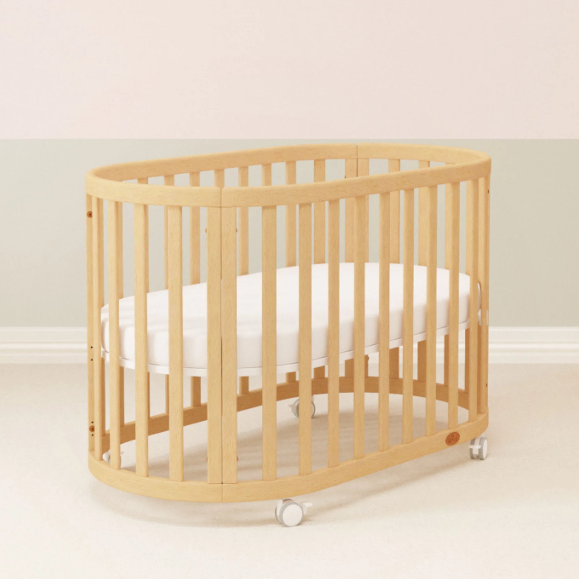 Boori Eden Kids Oval Cot V22 - Beech Wood, Beech