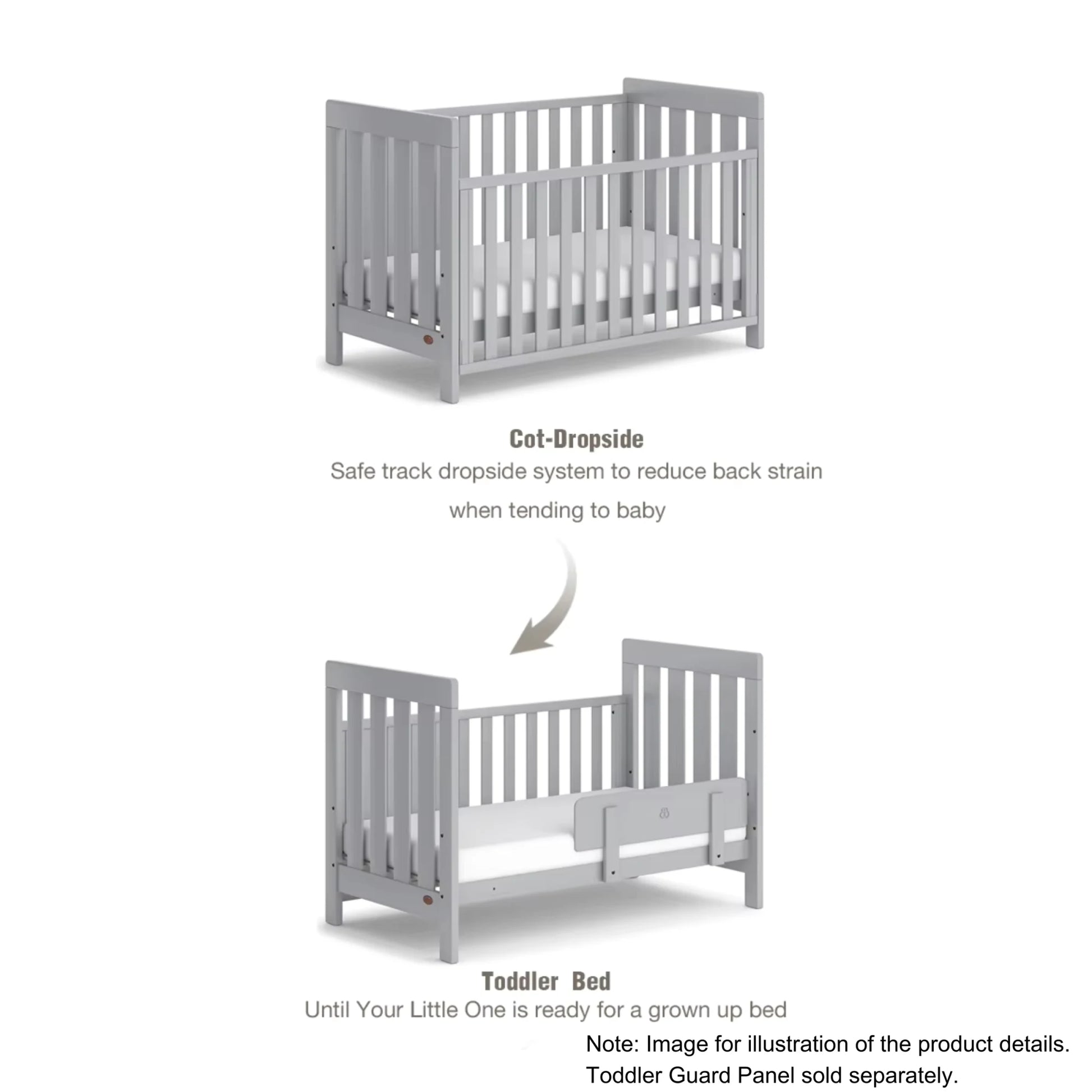 Boori Daintree Kids Baby Cot, Almond