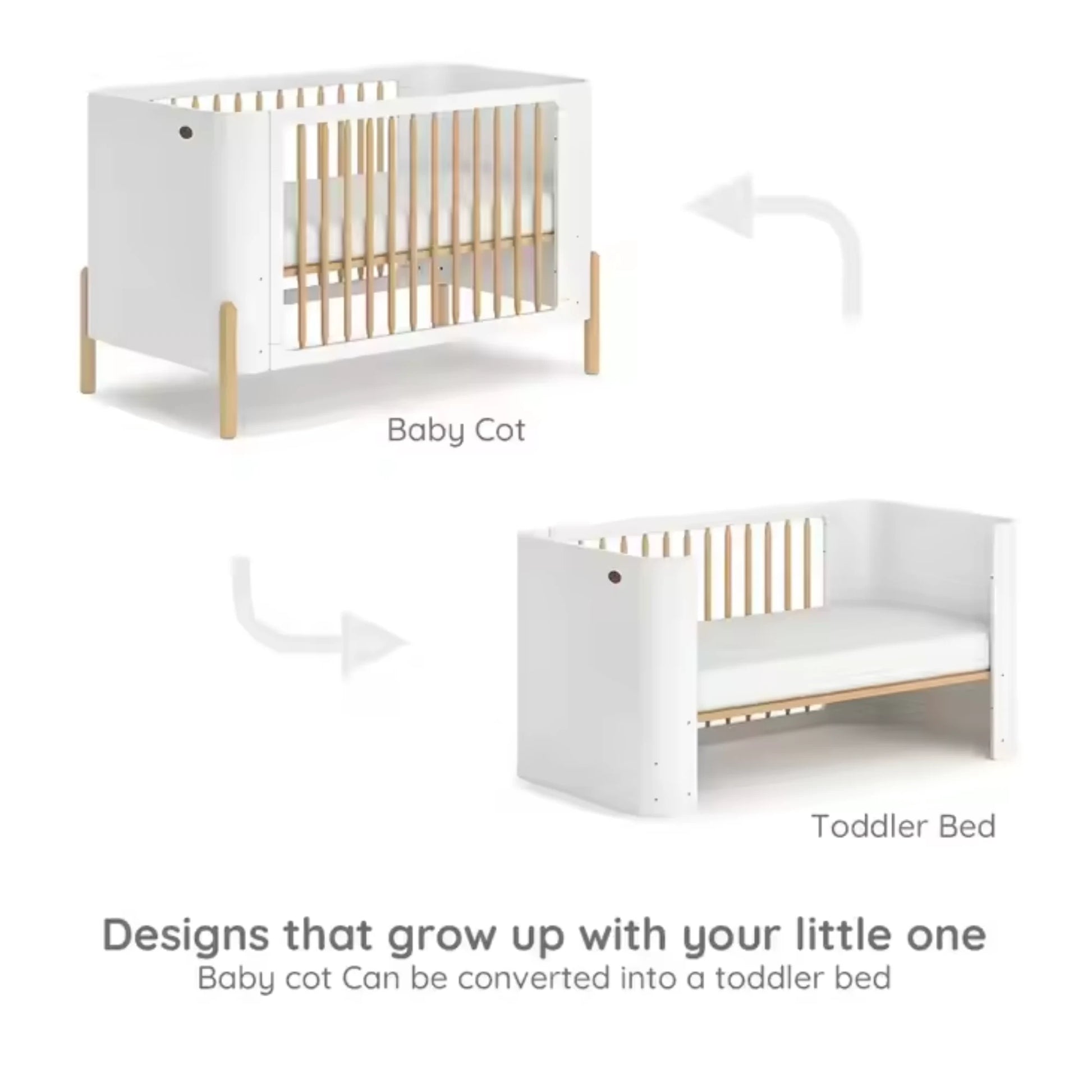 Boori Nova Kids Baby Cot, Barley