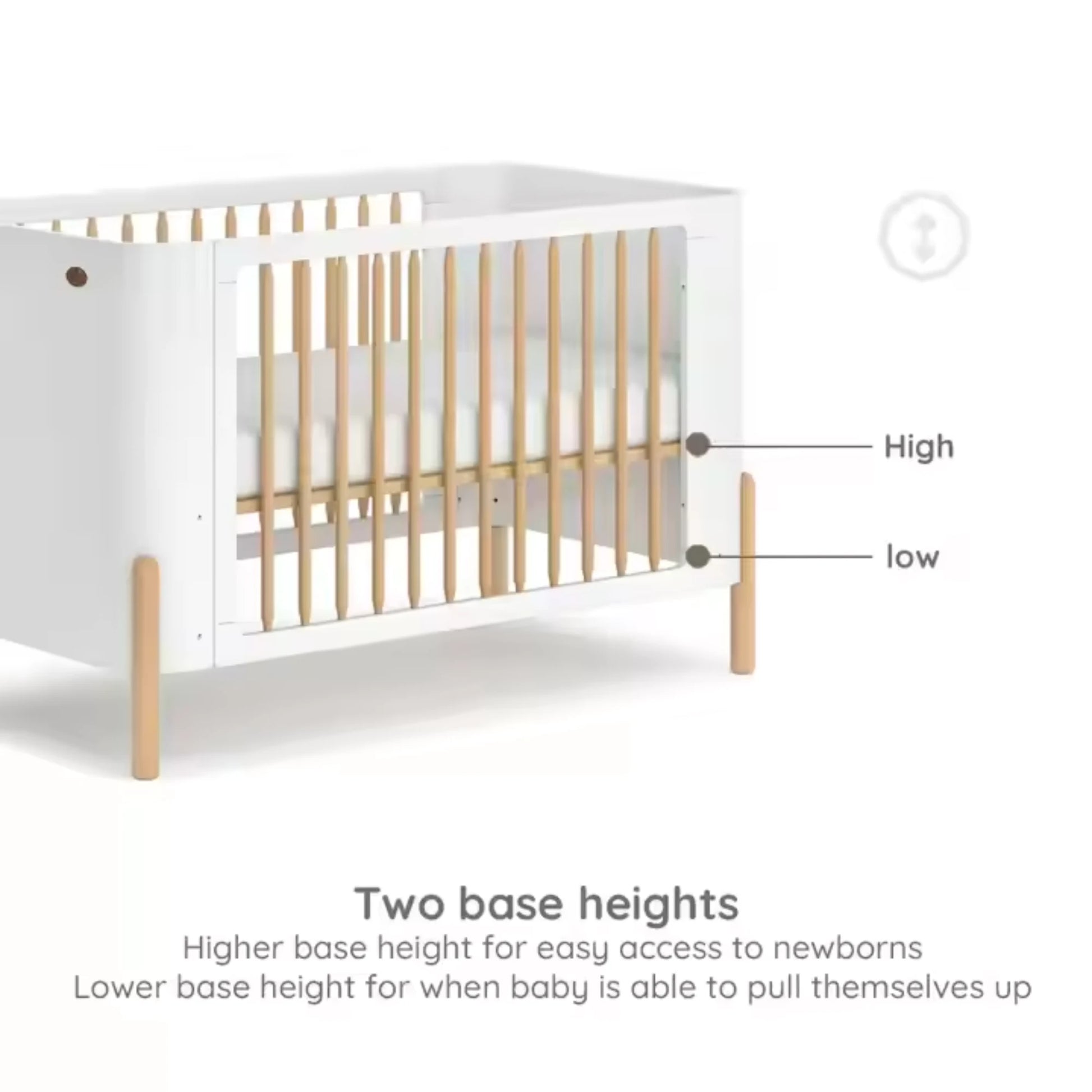 Boori Nova Kids Baby Cot, Barley