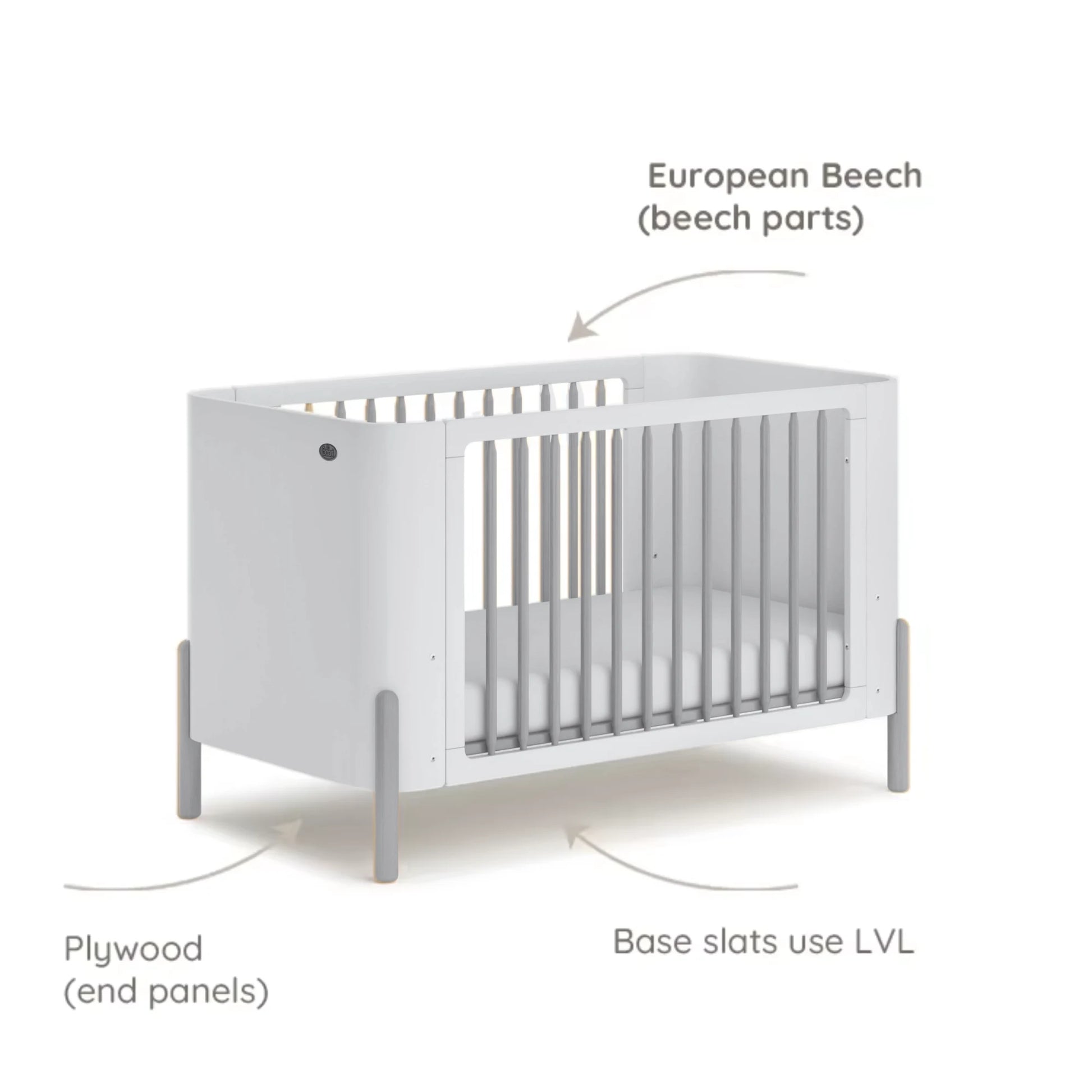 Boori Nova Kids Baby Cot, Blueberry