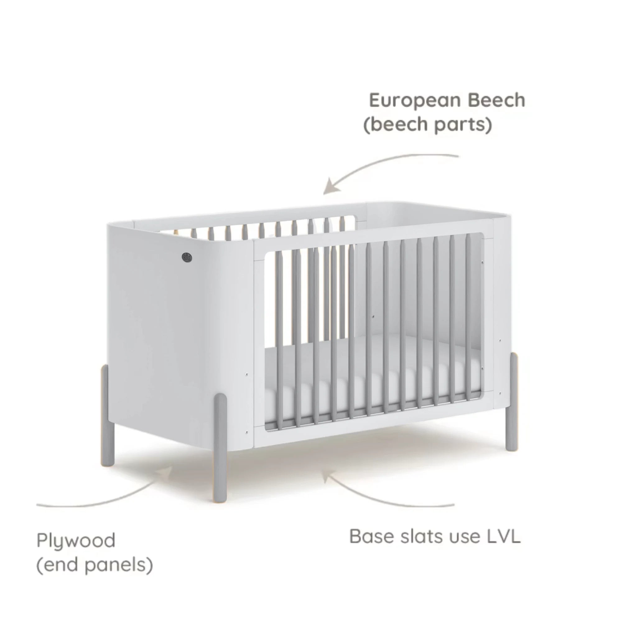 Boori Nova Kids Baby Cot, Blueberry