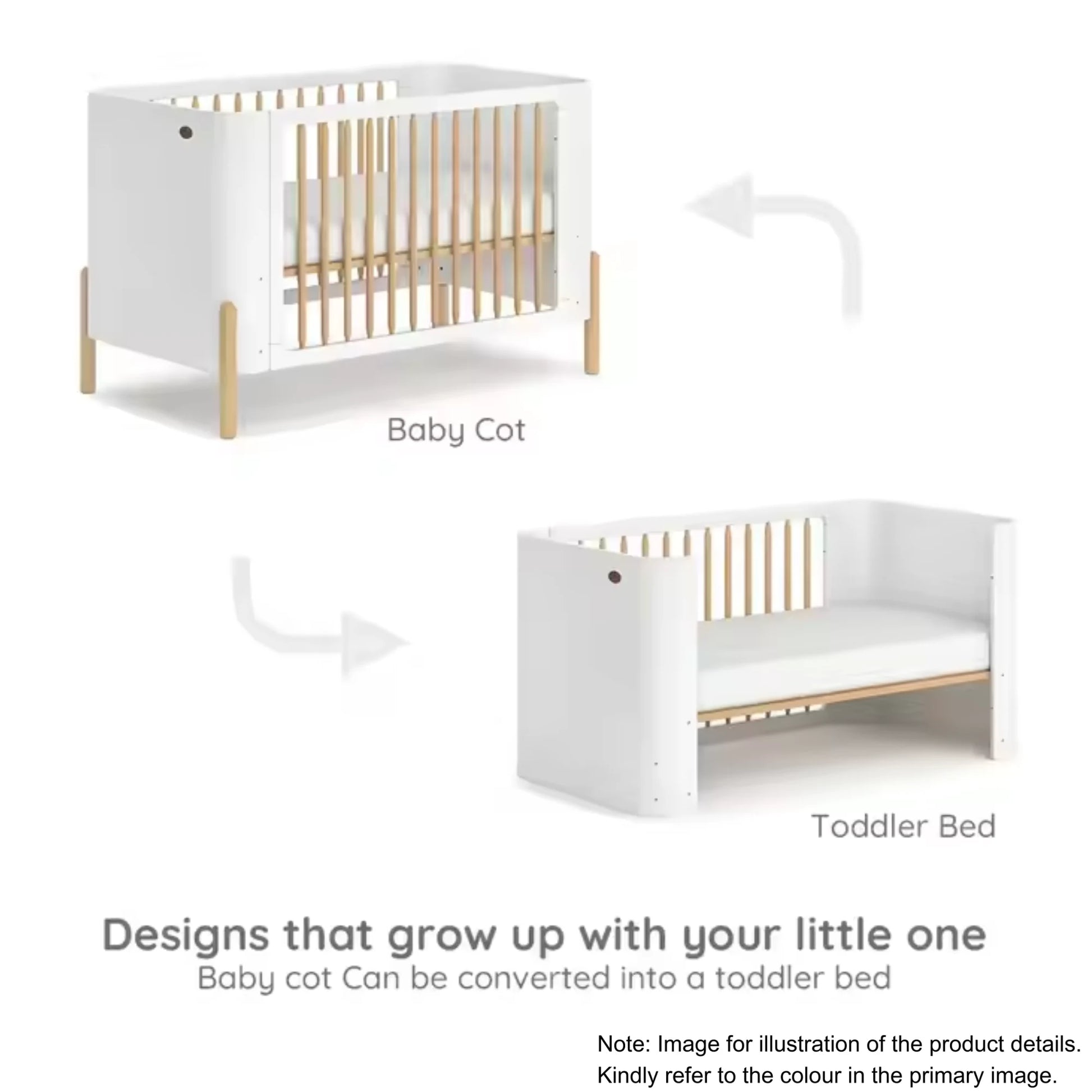 Boori Nova Kids Baby Cot, Cherry