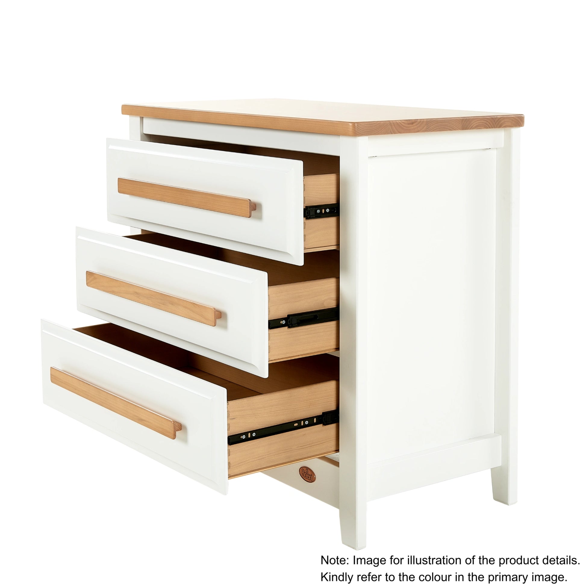 Boori Linear Kids 3 Drawer Chest Smart Assembly, Blueberry