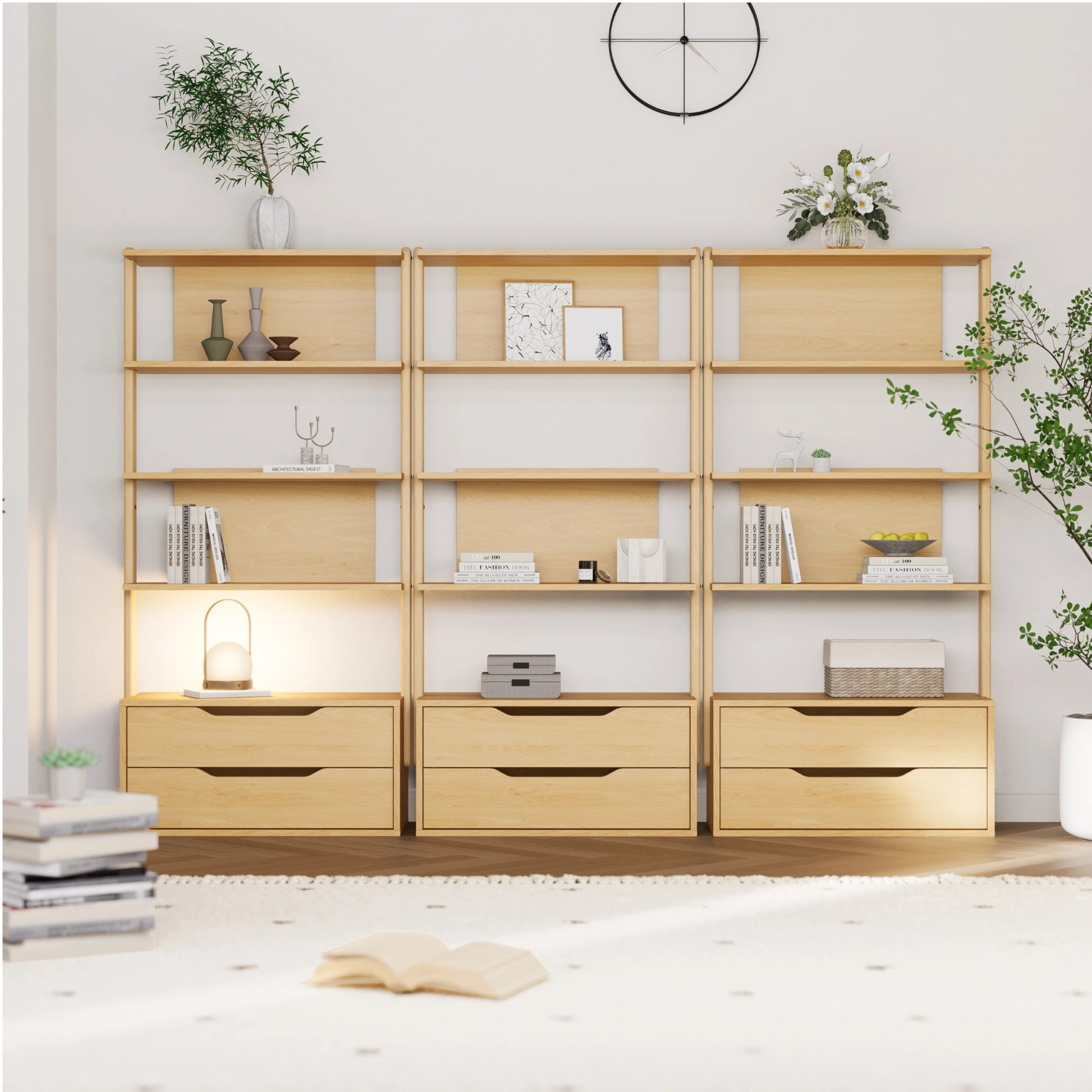 Boori Modular Kids 2 Drawer Bookshelf, Beech