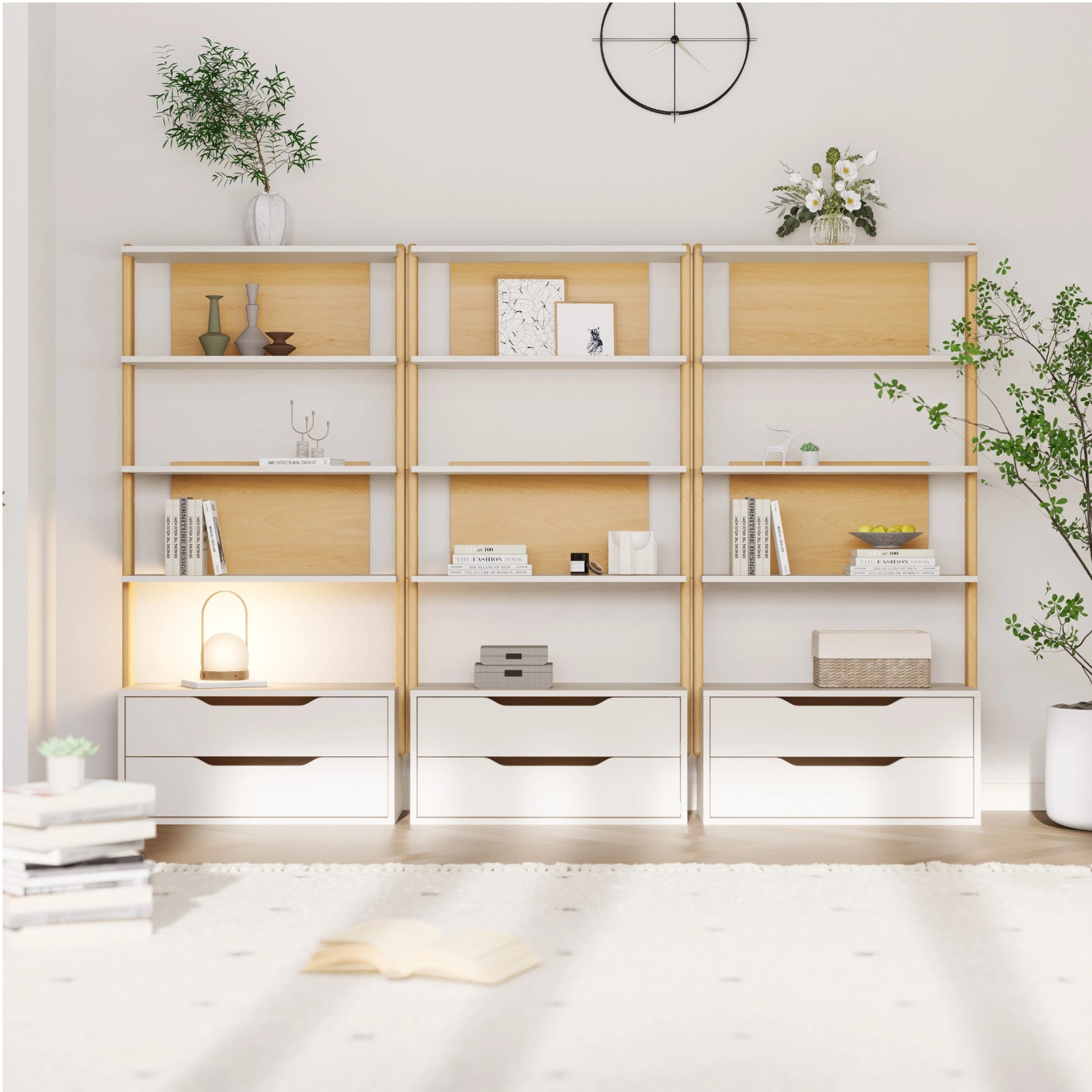 Boori Modular Kids 2 Drawer Bookshelf, Soft White