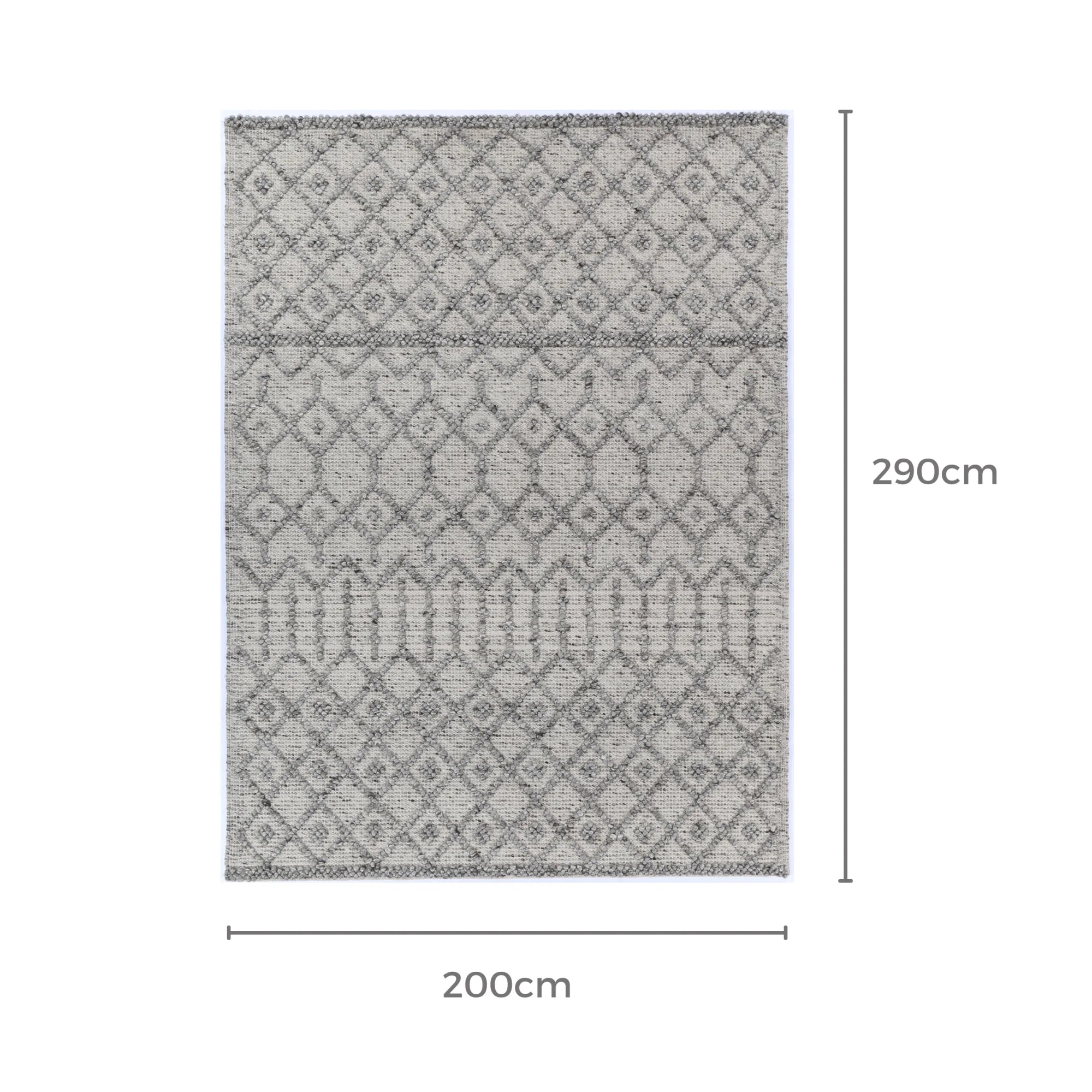 Wild Yarn Dream Tribal Classic Wool And Cotton Rug, Storm