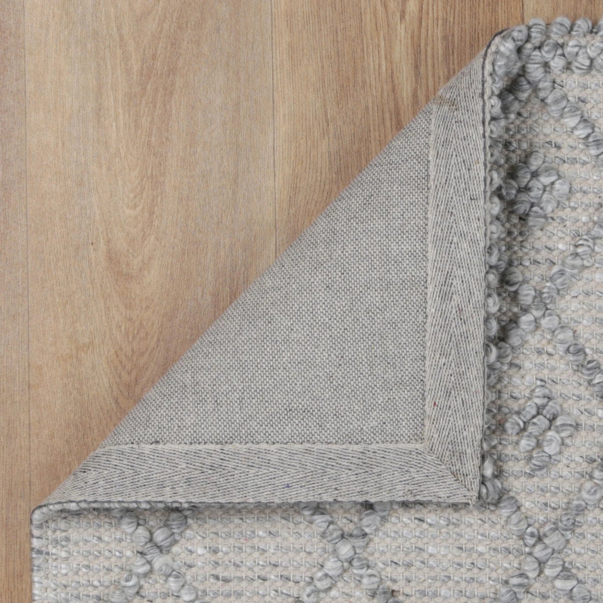 Wild Yarn Dream Wool and Cotton Rug, Steel, 200x290cm