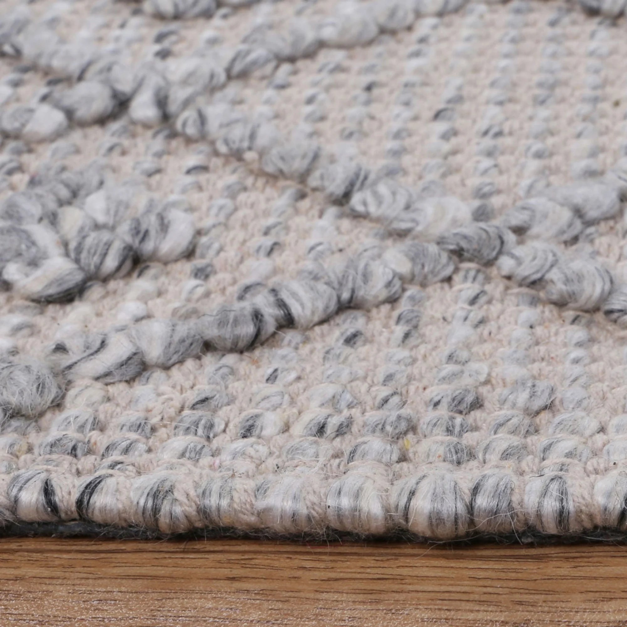 Wild Yarn Dream Wool and Cotton Rug, Steel, 200x290cm