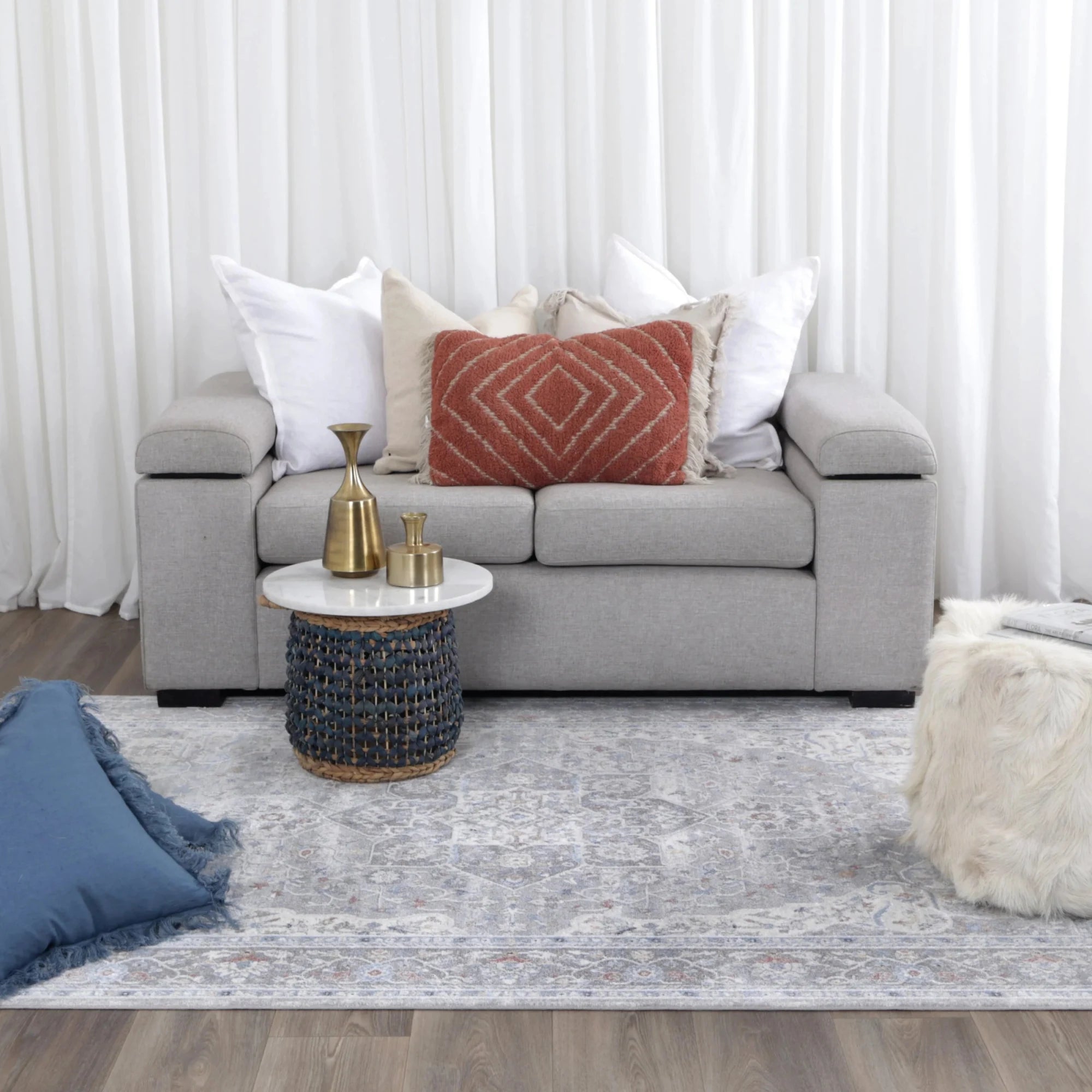 Wild Yarn Seasons Vintage Istanbul Rug, Blue