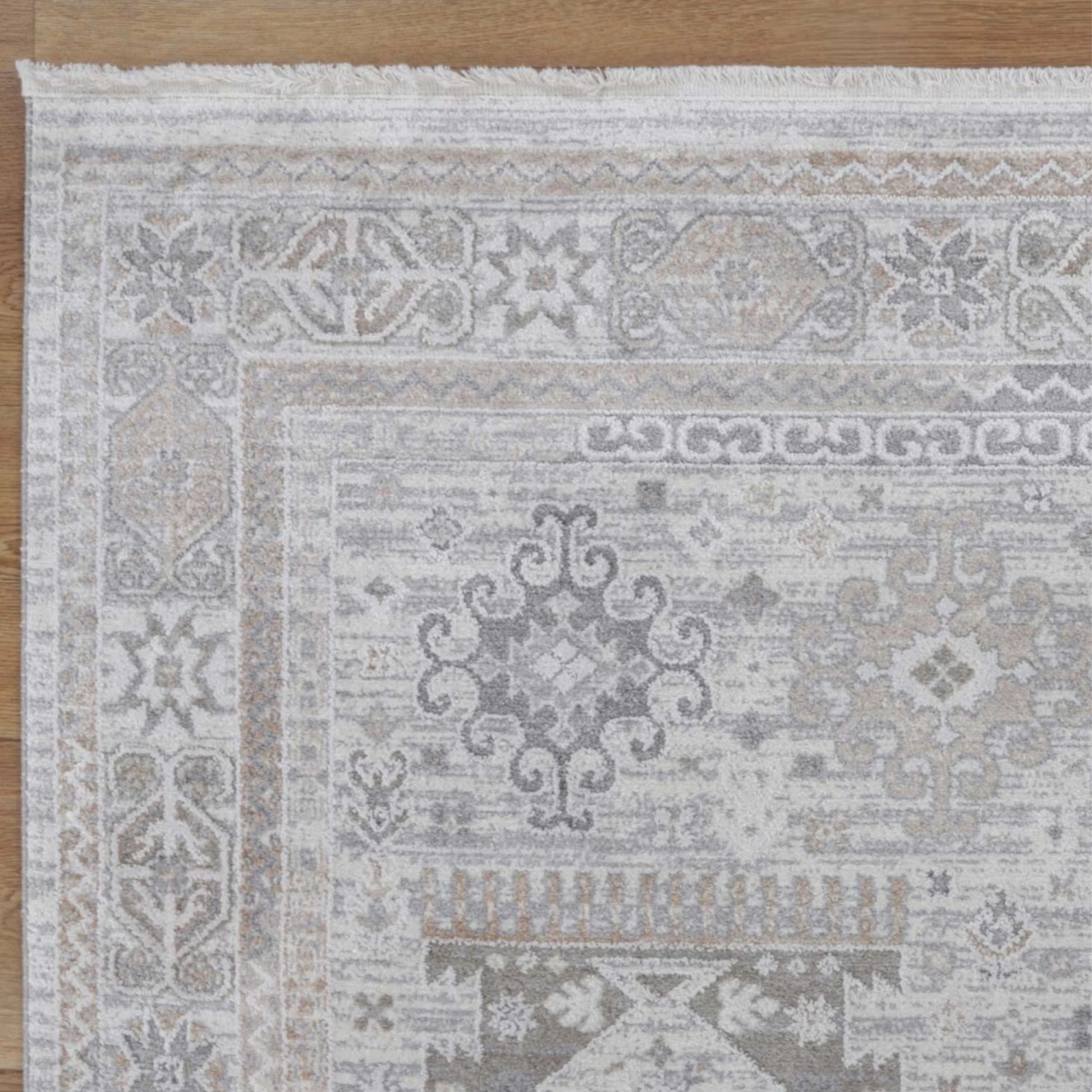 Wild Yarn Seasons Vintage Serengeti Rug, Cream, Grey