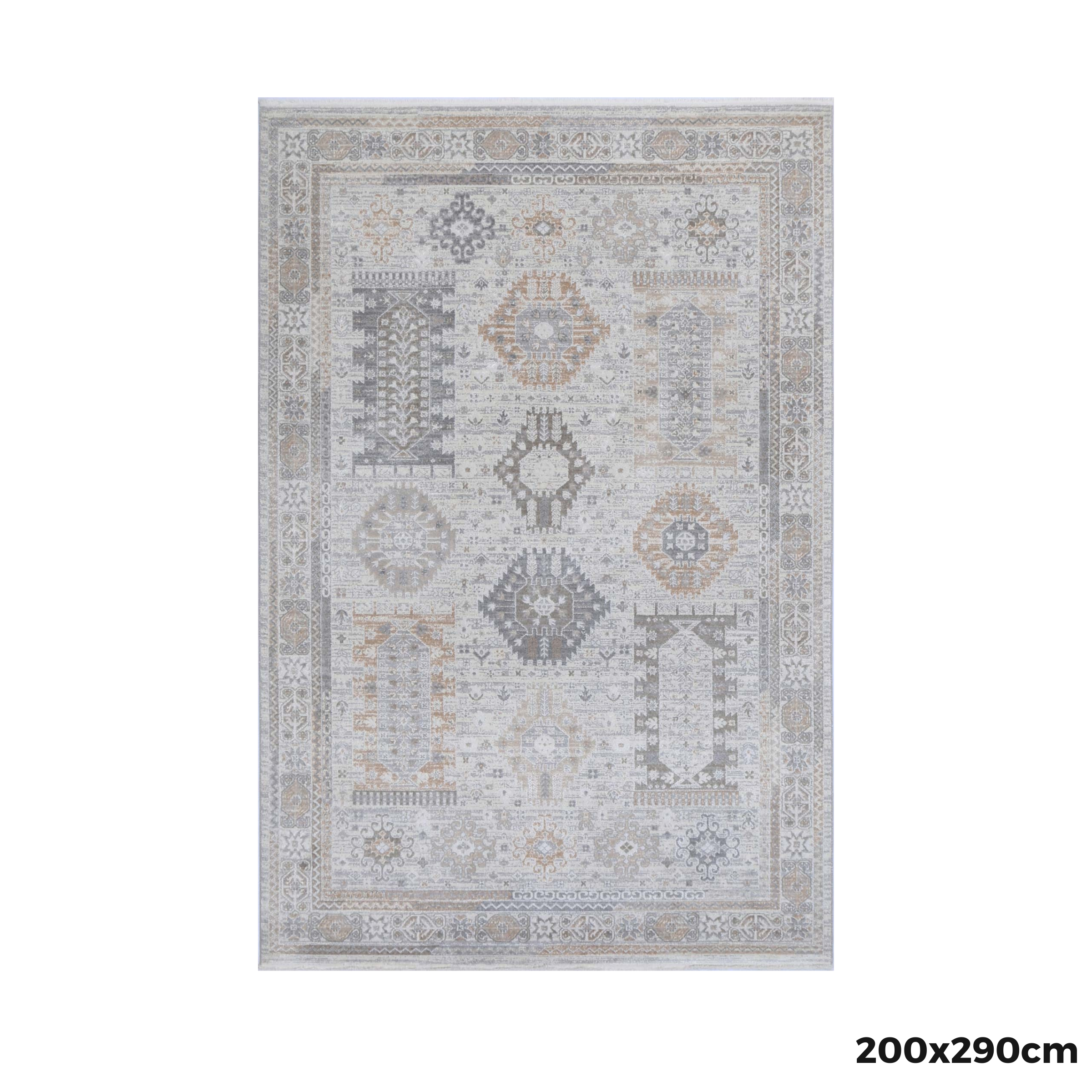 Wild Yarn Seasons Vintage Serengeti Rug, Cream, Grey