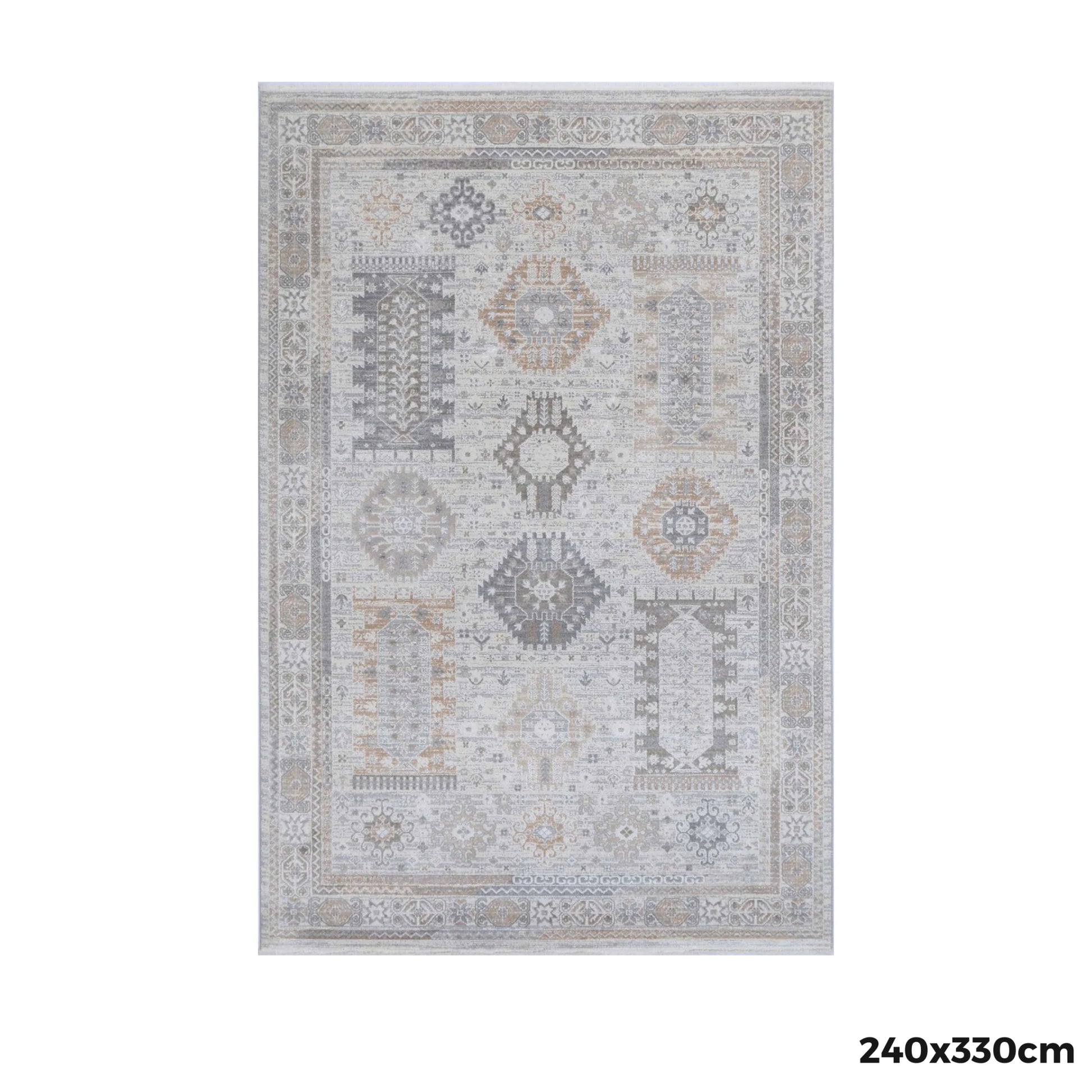 Wild Yarn Seasons Vintage Serengeti Rug, Cream, Grey