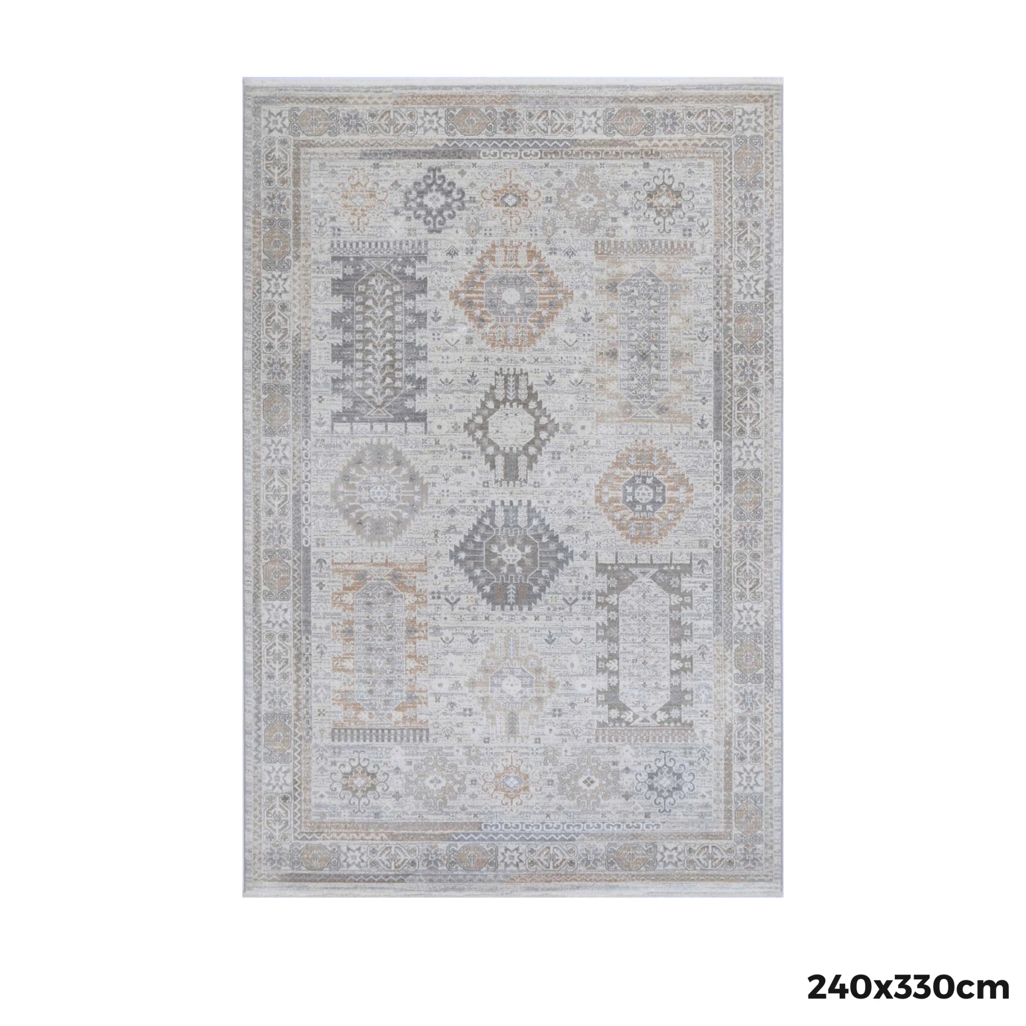 Wild Yarn Seasons Vintage Serengeti Rug, Cream, Grey
