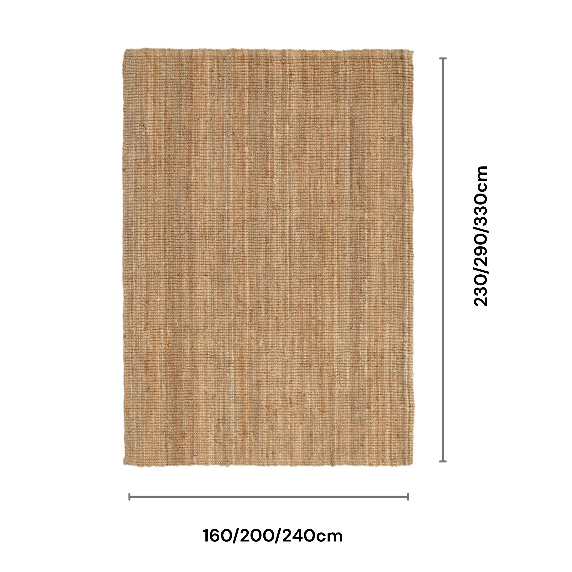 DreamWeaver Savannah Scandinavian Jute Rug, Natural