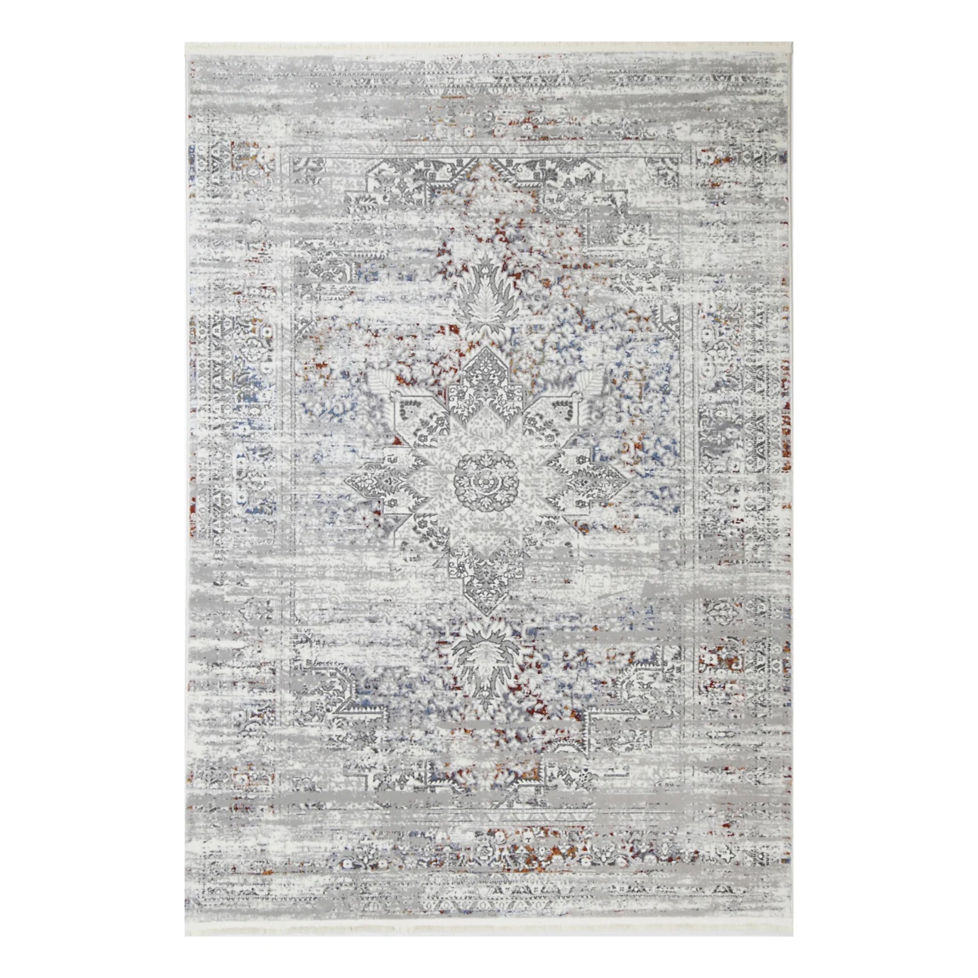 DreamWeaver Odyssey Cool Vintage Medallion Rug, Grey Multi