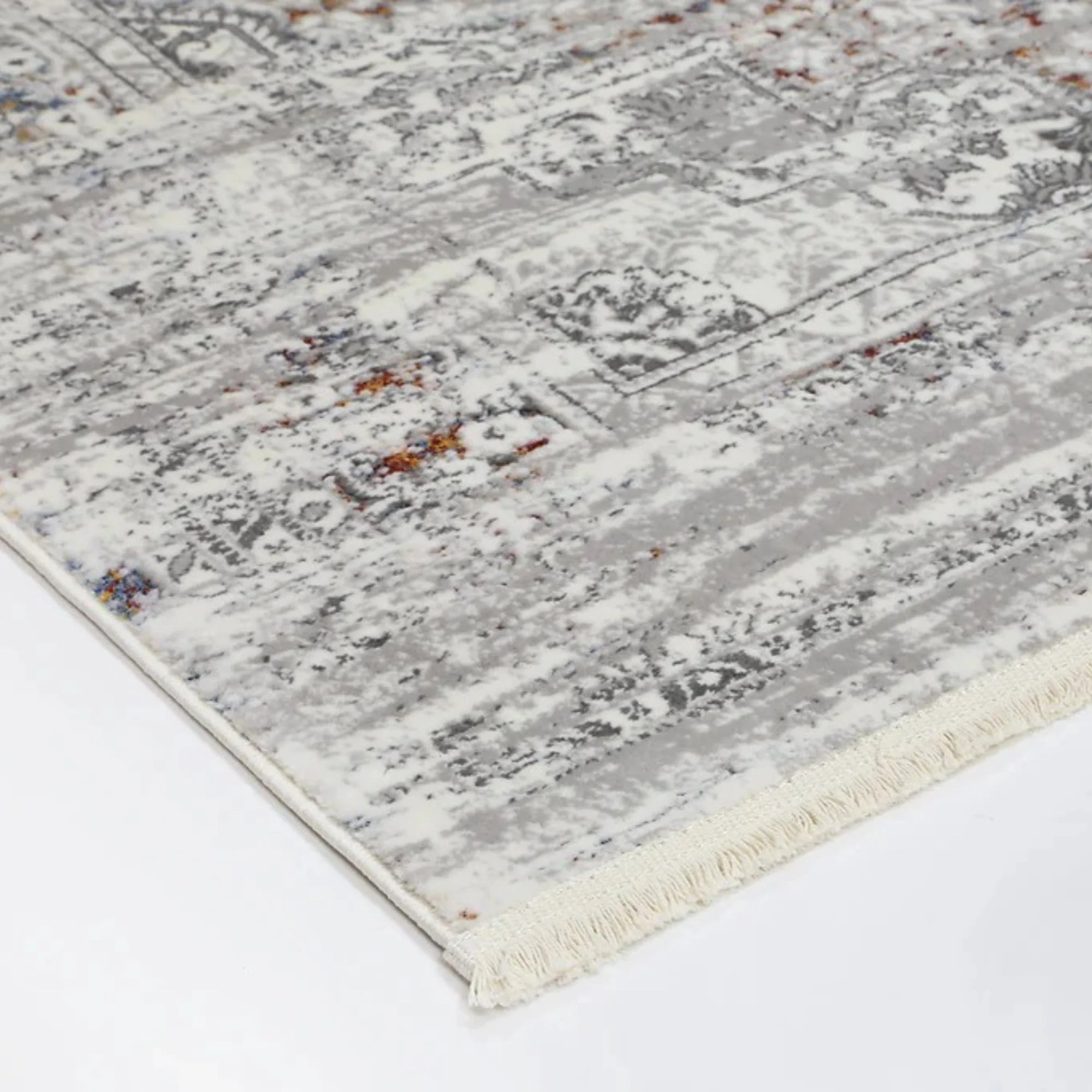 Dreamweaver Odyssey Cool Vintage Medallion Rug, Grey Multi