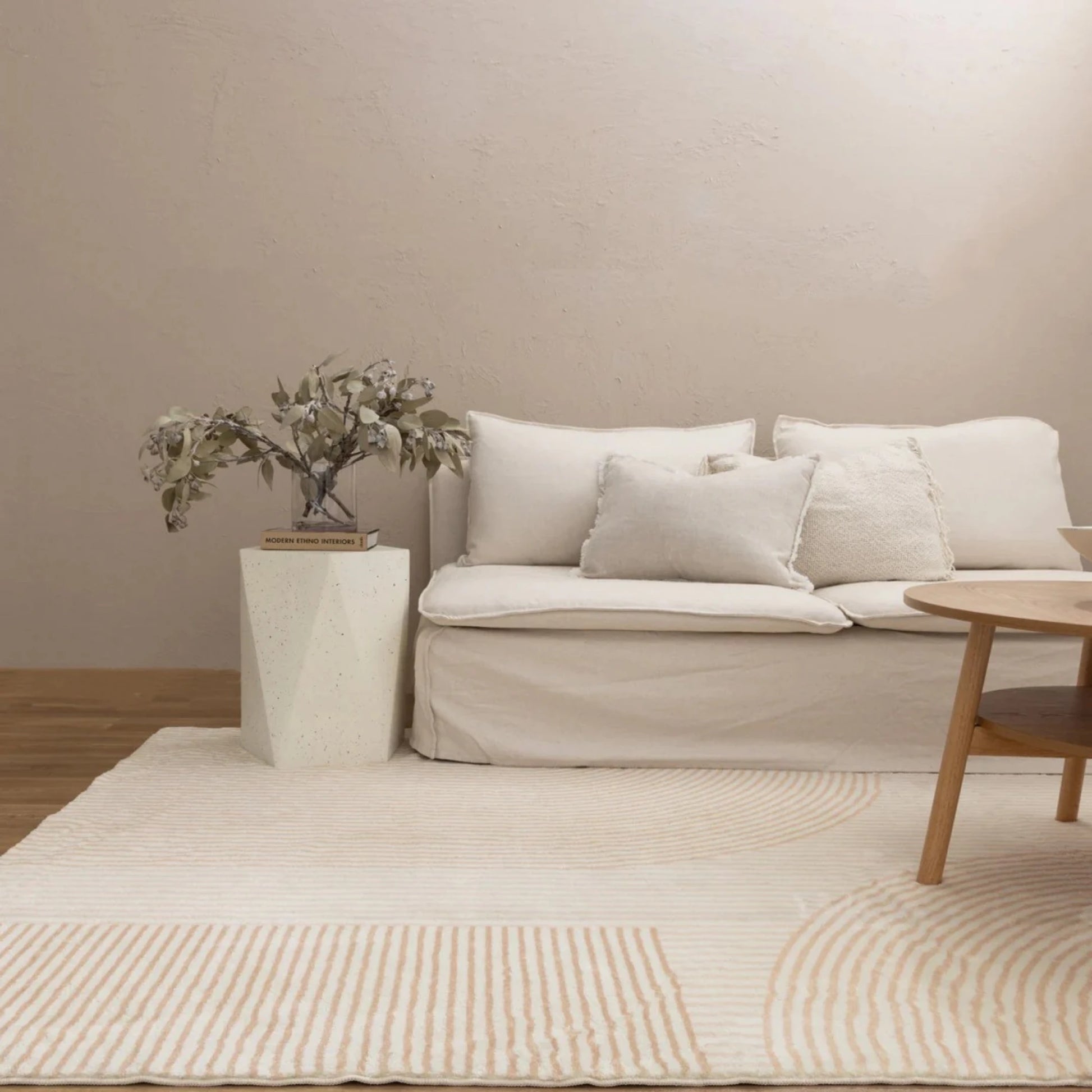 Dreamweaver Oasis Arches Machine Washable Rug, Arches Cream