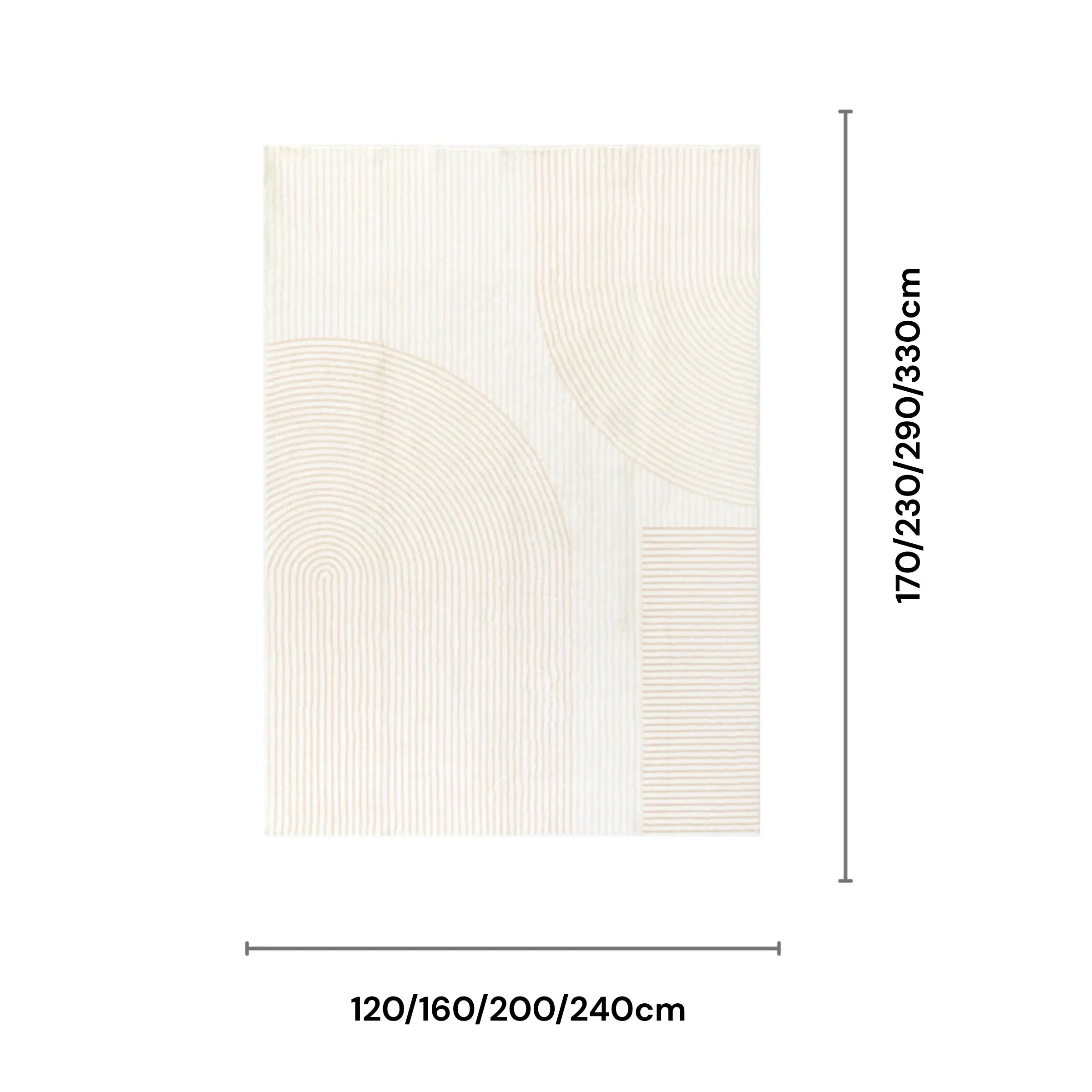 DreamWeaver Oasis Arches Machine Washable Rug, Arches Cream