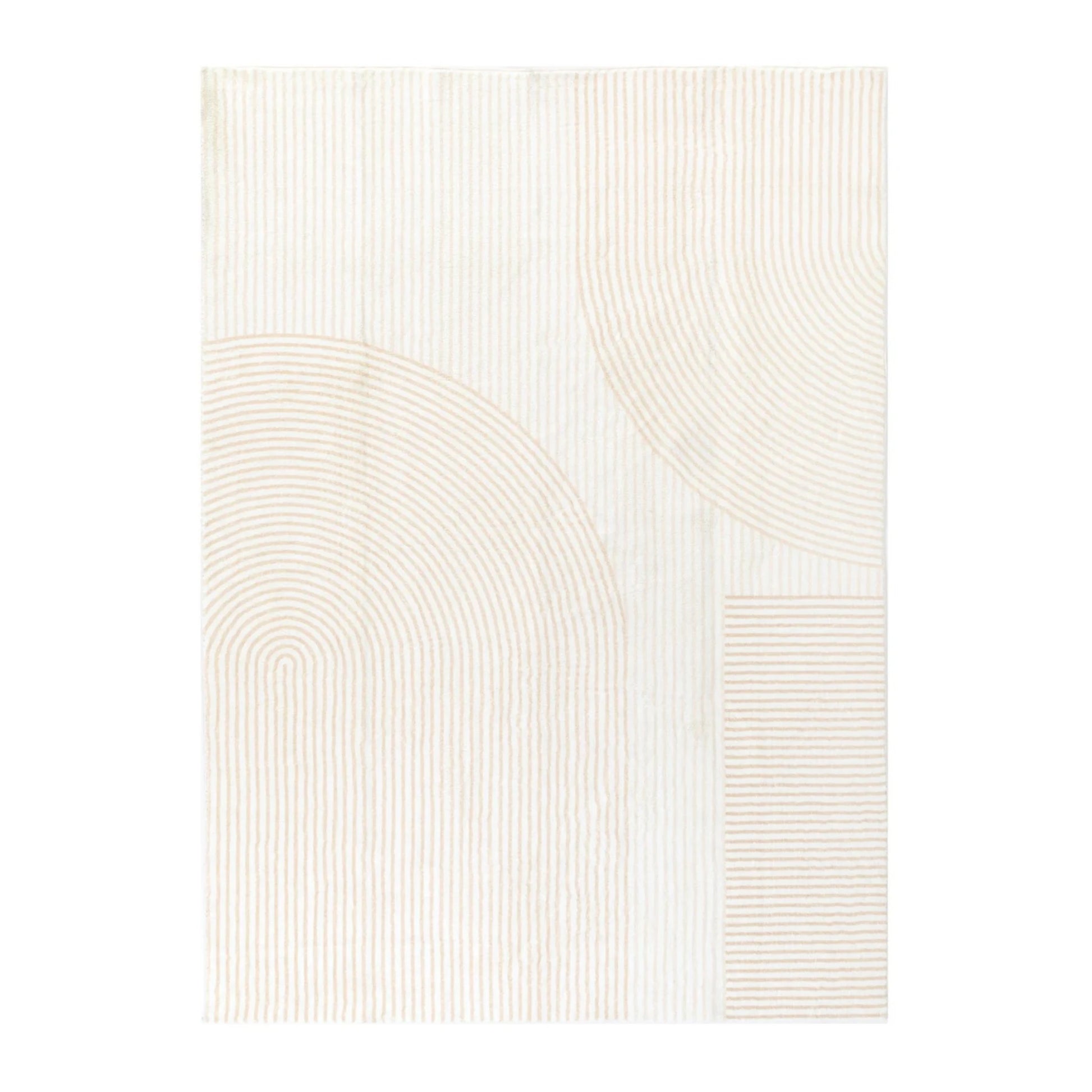 DreamWeaver Oasis Arches Machine Washable Rug, Arches Cream