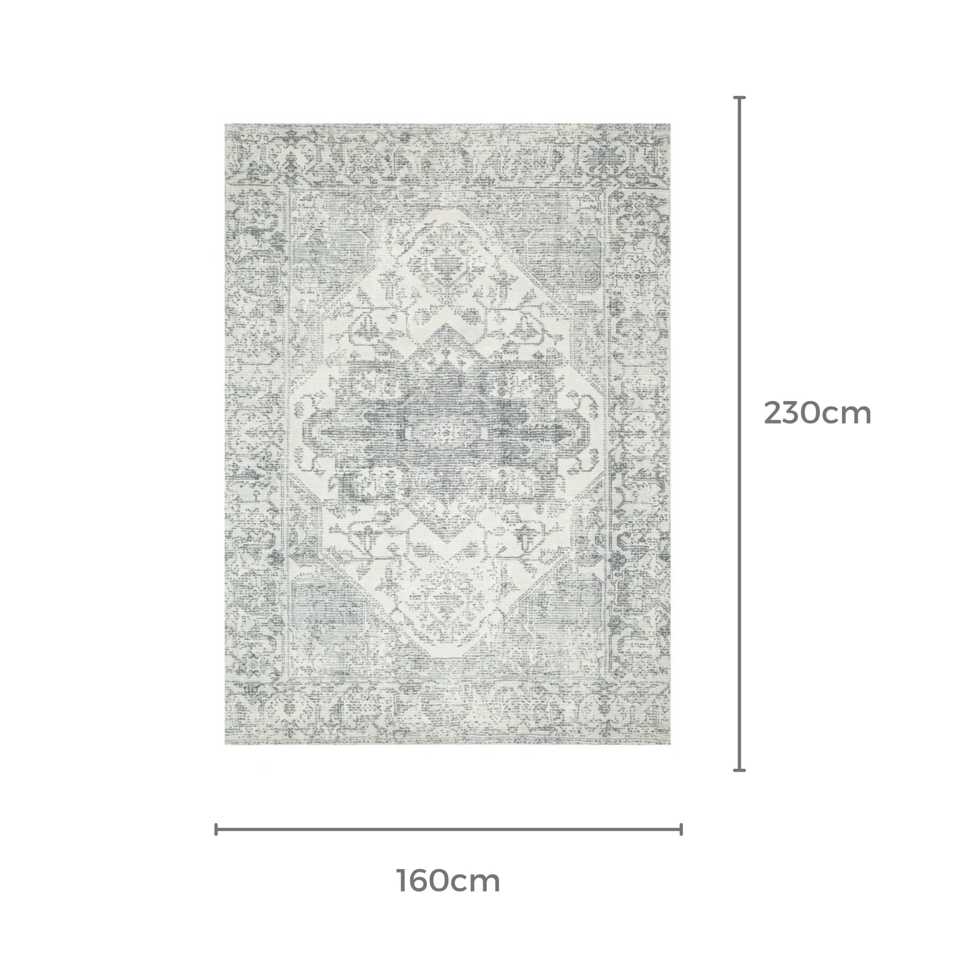 Dreamweaver Oasis Medallion Machine Washable Rug, Medallion Blue