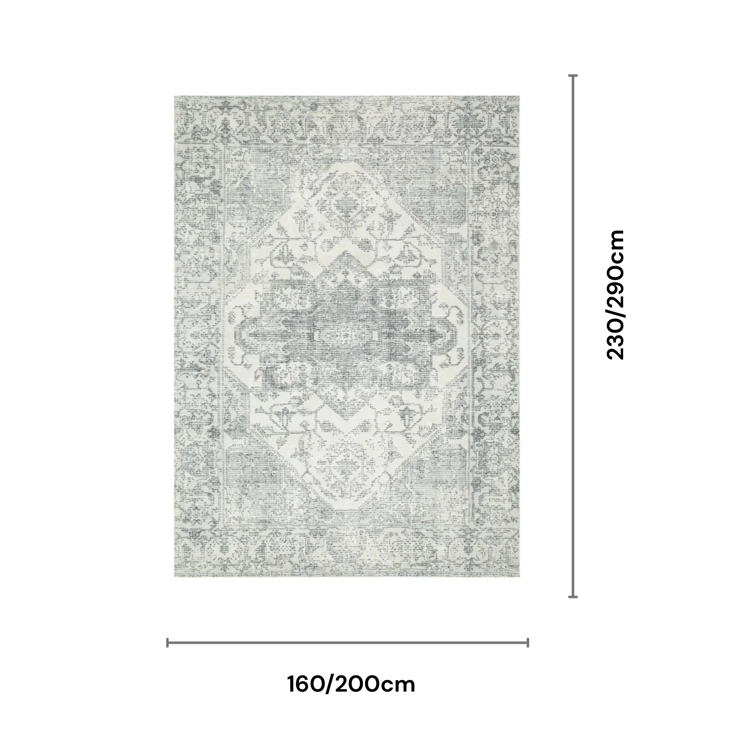 DreamWeaver Oasis Medallion Machine Washable Rug, Medallion Blue
