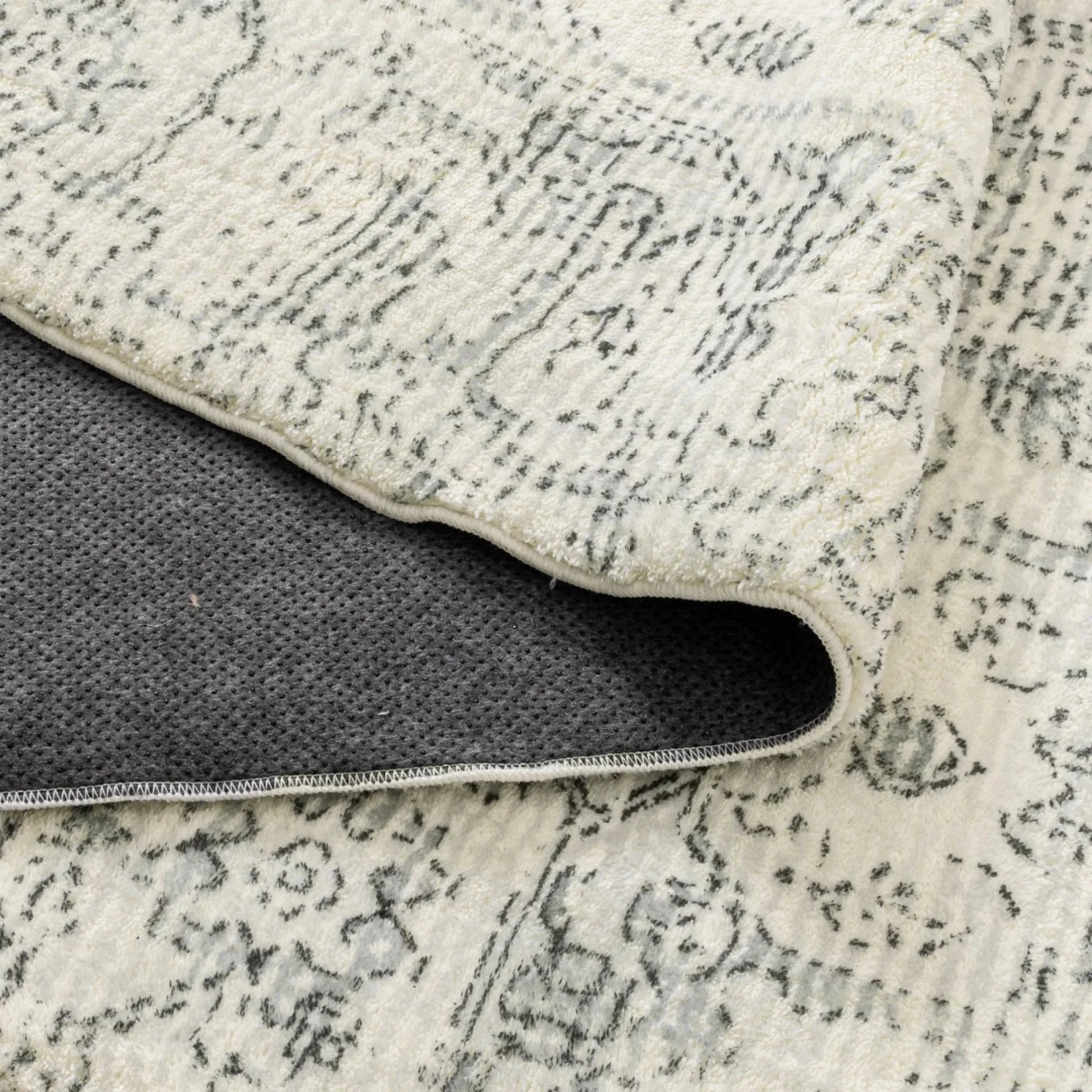 DreamWeaver Oasis Medallion Machine Washable Rug, Medallion Blue