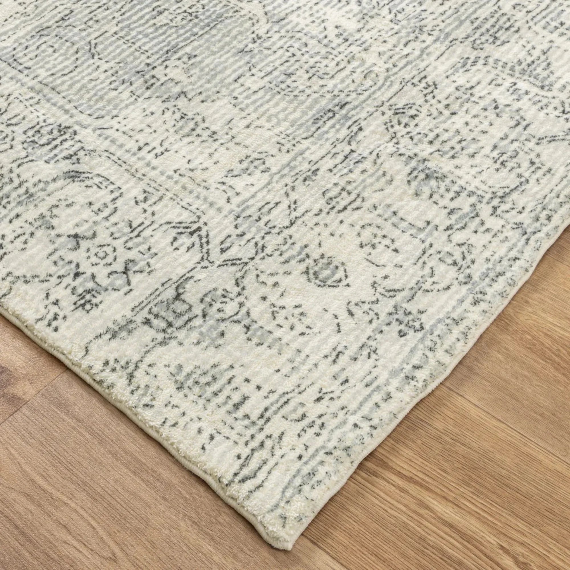 DreamWeaver Oasis Medallion Machine Washable Rug, Medallion Blue