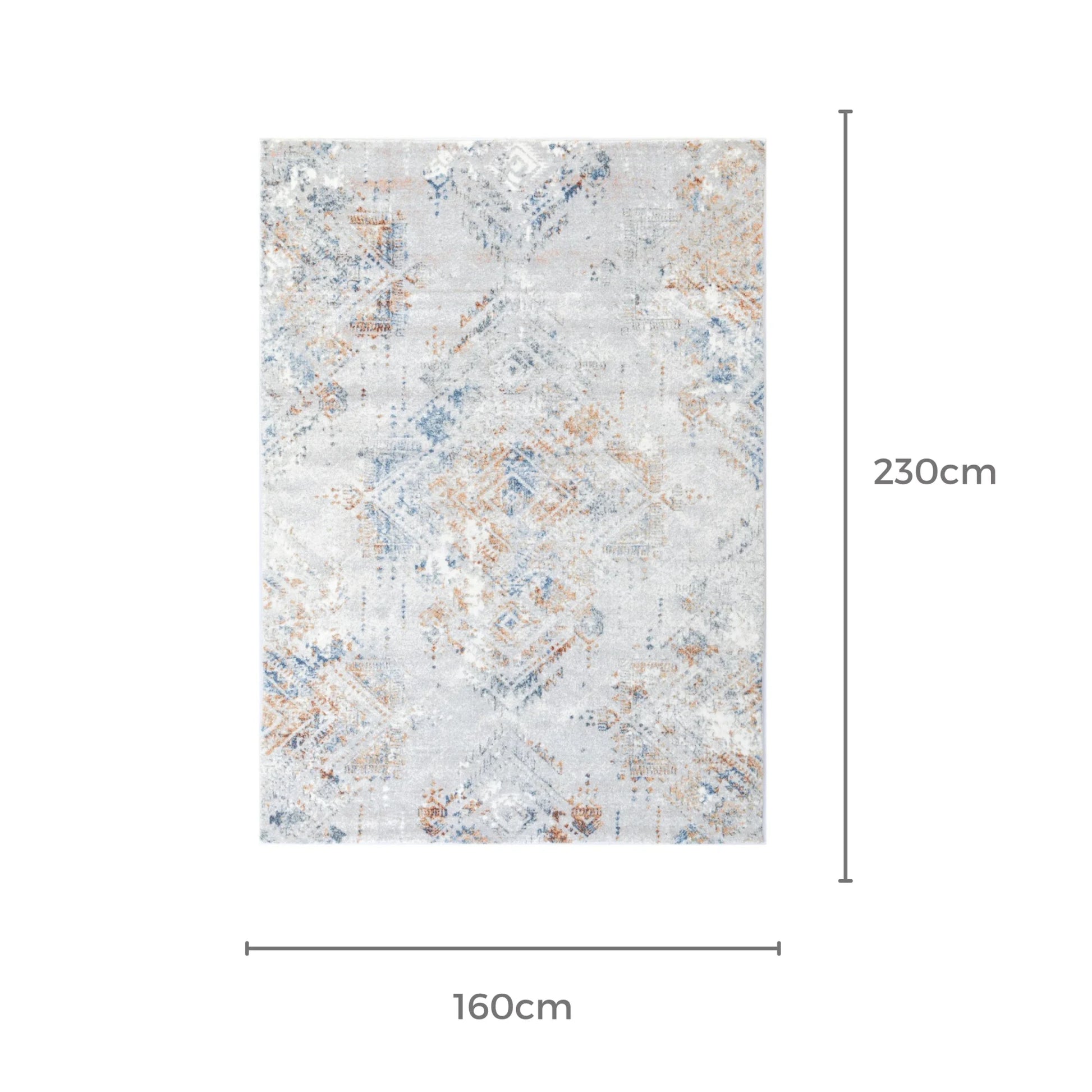 Dreamweaver Oasis Vintage Machine Washable Rug, Vintage Blue