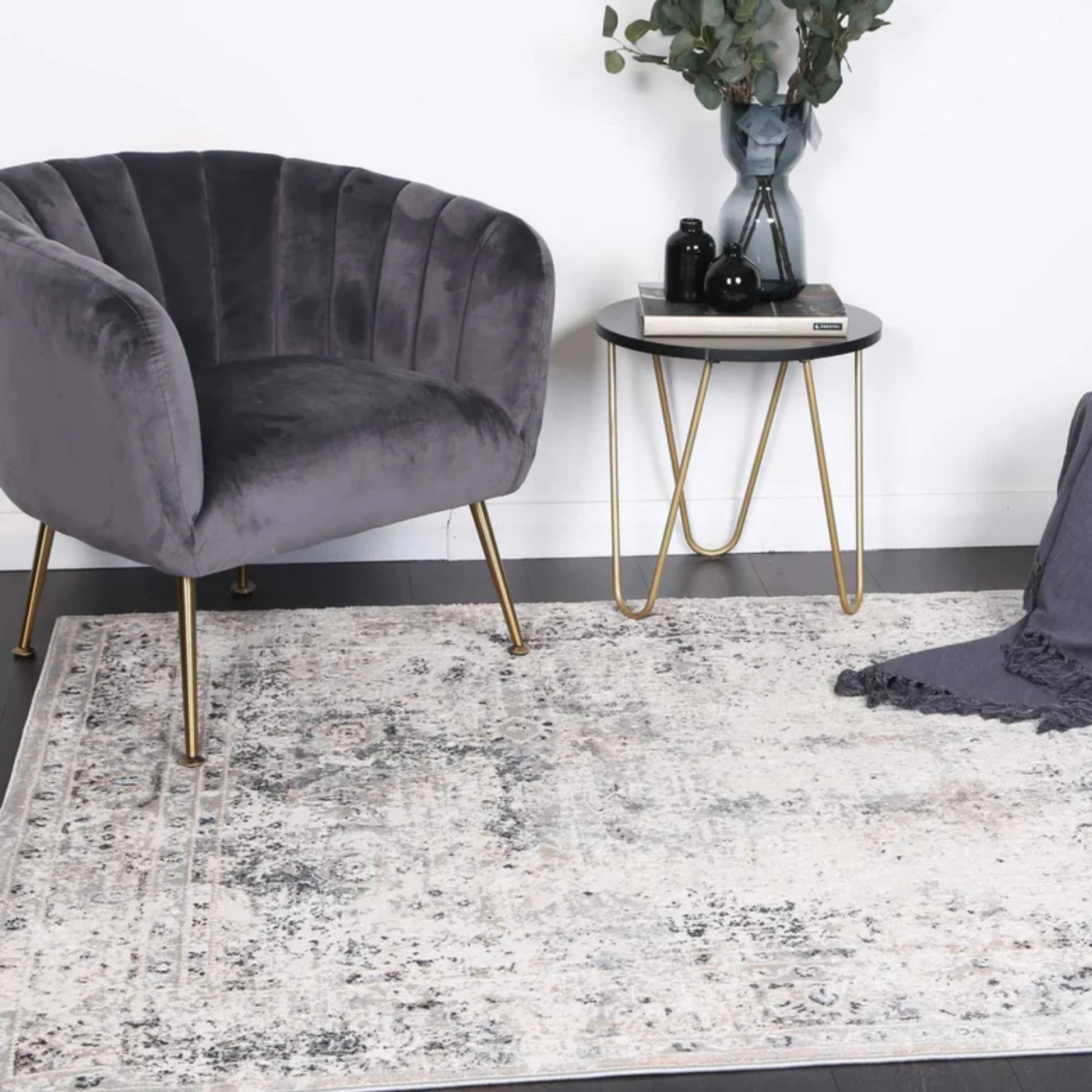 DreamWeaver Zenith Contemporary Rug, Beige & Grey, 160x230cm