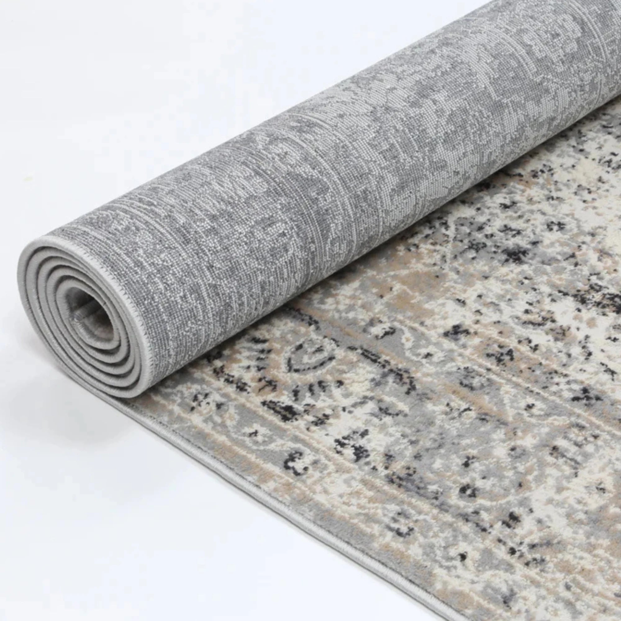 DreamWeaver Zenith Contemporary Rug, Beige & Grey, 160x230cm