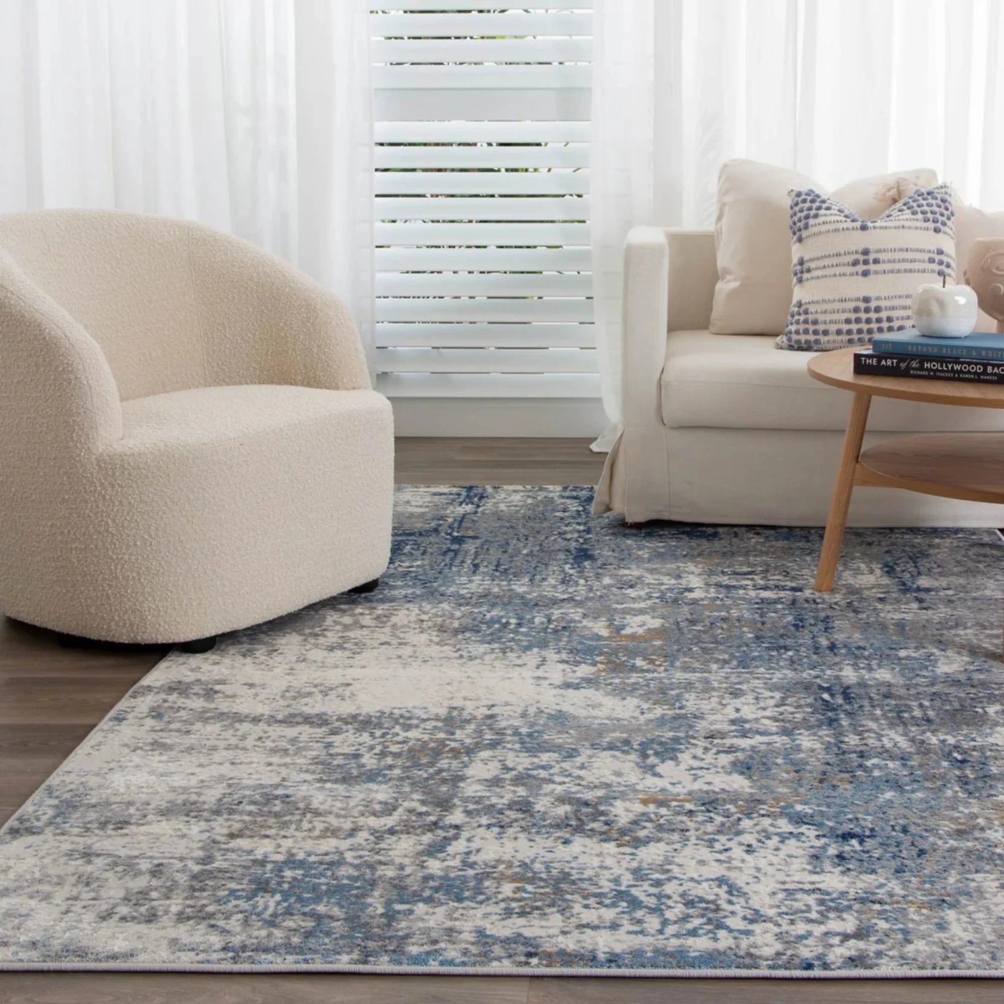 DreamWeaver Zenith Modern Rug, Navy Blue