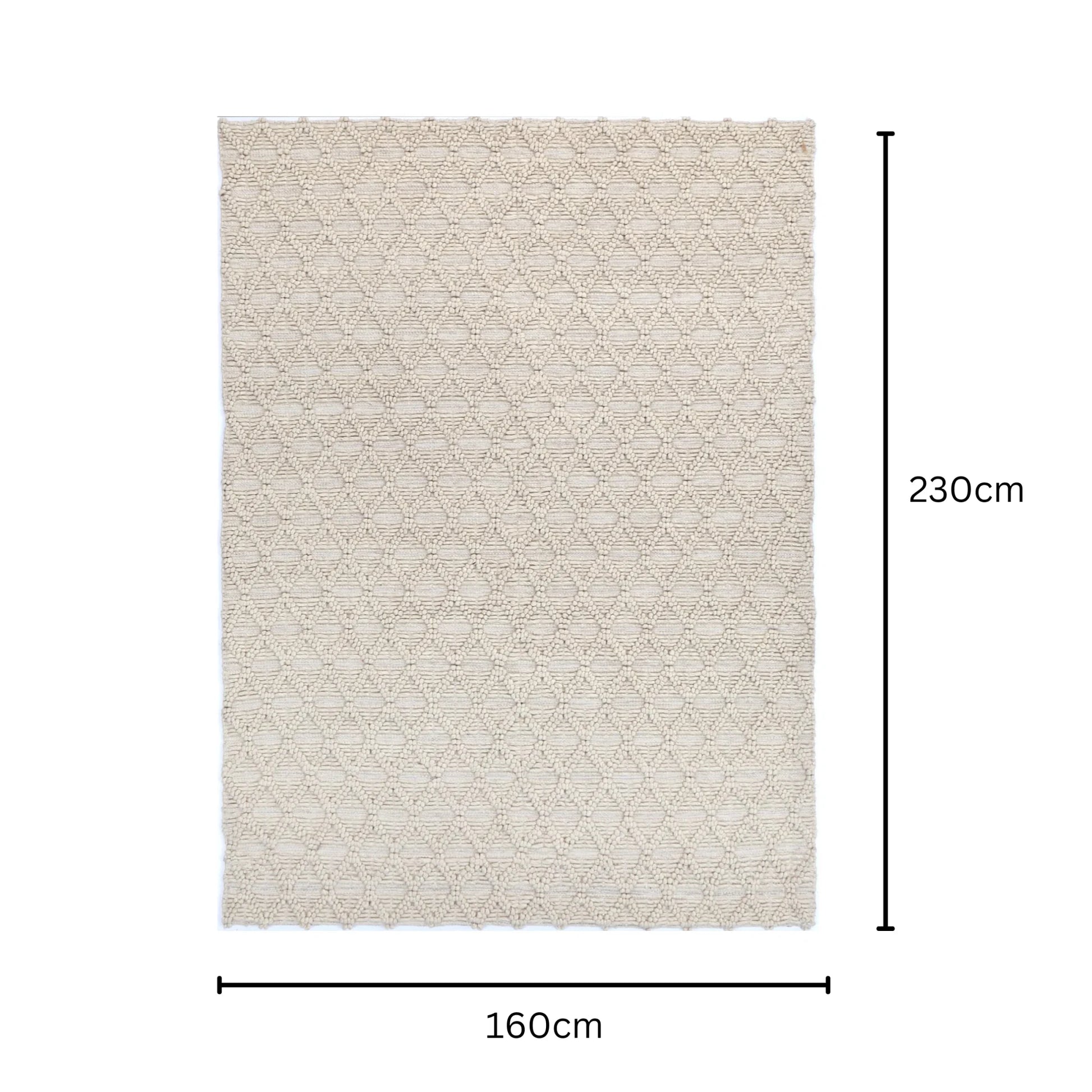 Dreamweaver Wave Scandinavian Mosaic Rug, Mosaic Natural