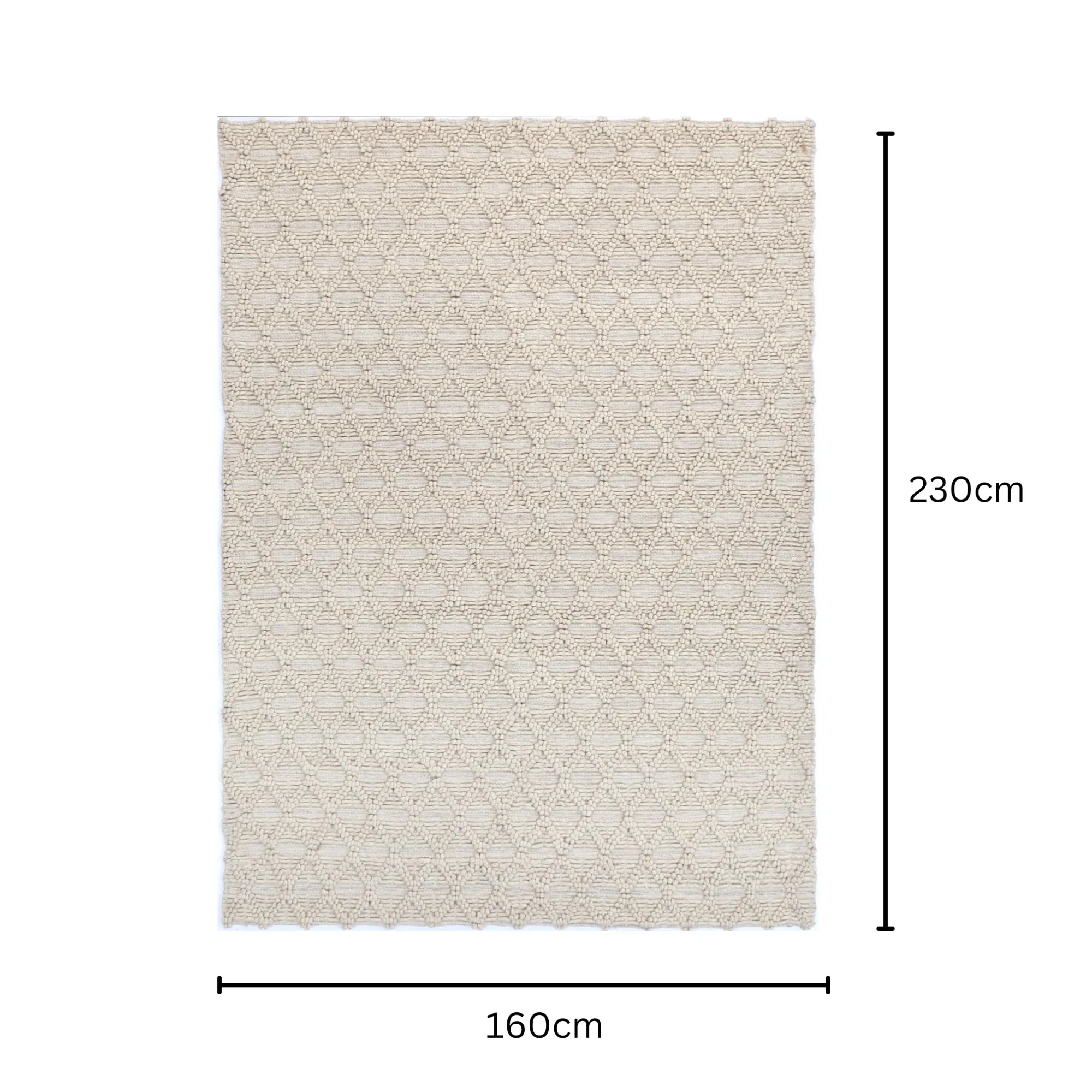 Dreamweaver Wave Scandinavian Mosaic Rug, Mosaic Natural