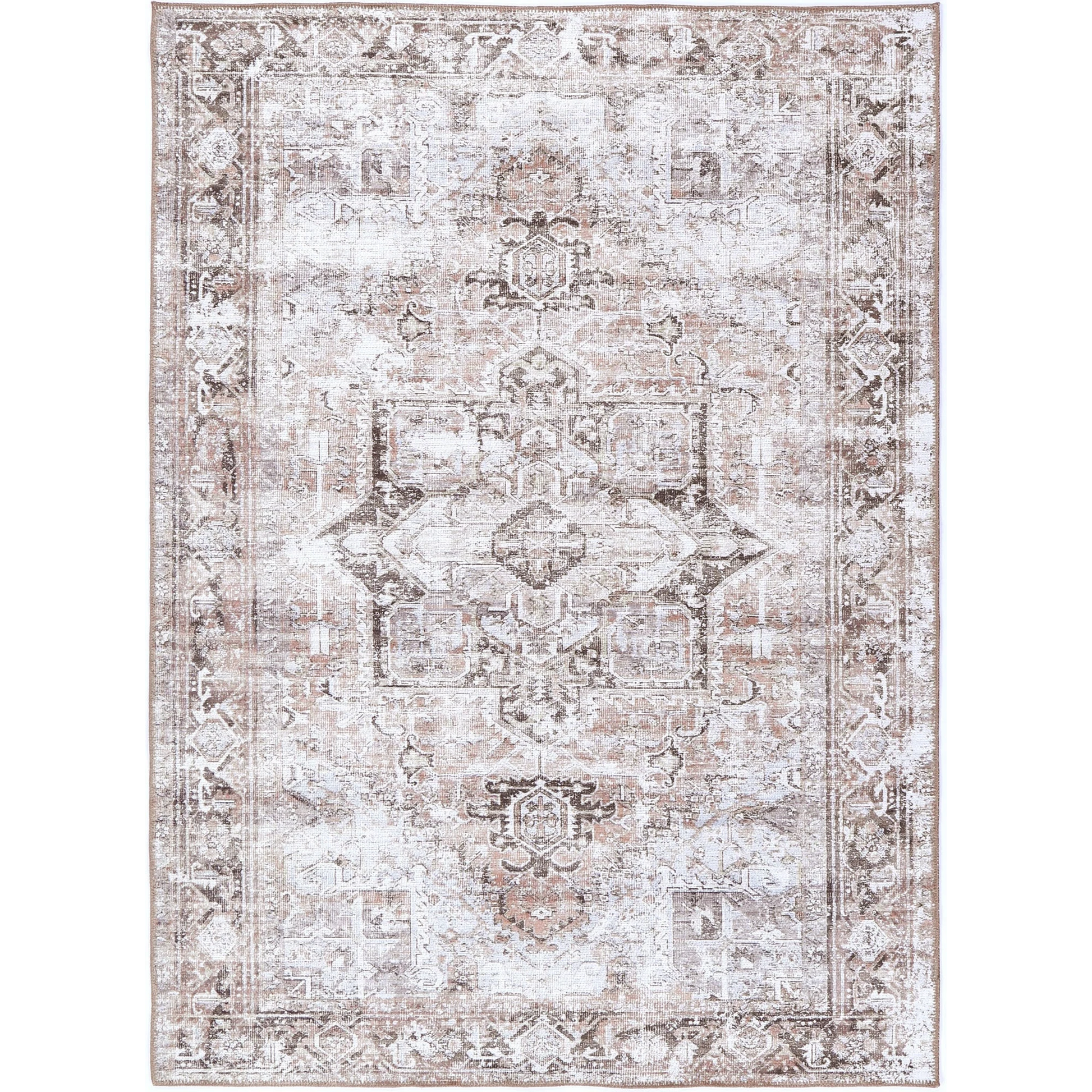 DreamWeaver Homestead Machine Washable Rug, Amelie Terracotta