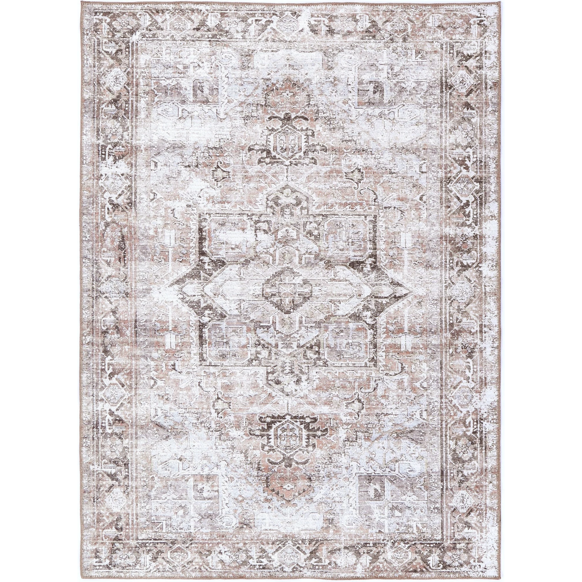 DreamWeaver Homestead Machine Washable Rug, Amelie Terracotta