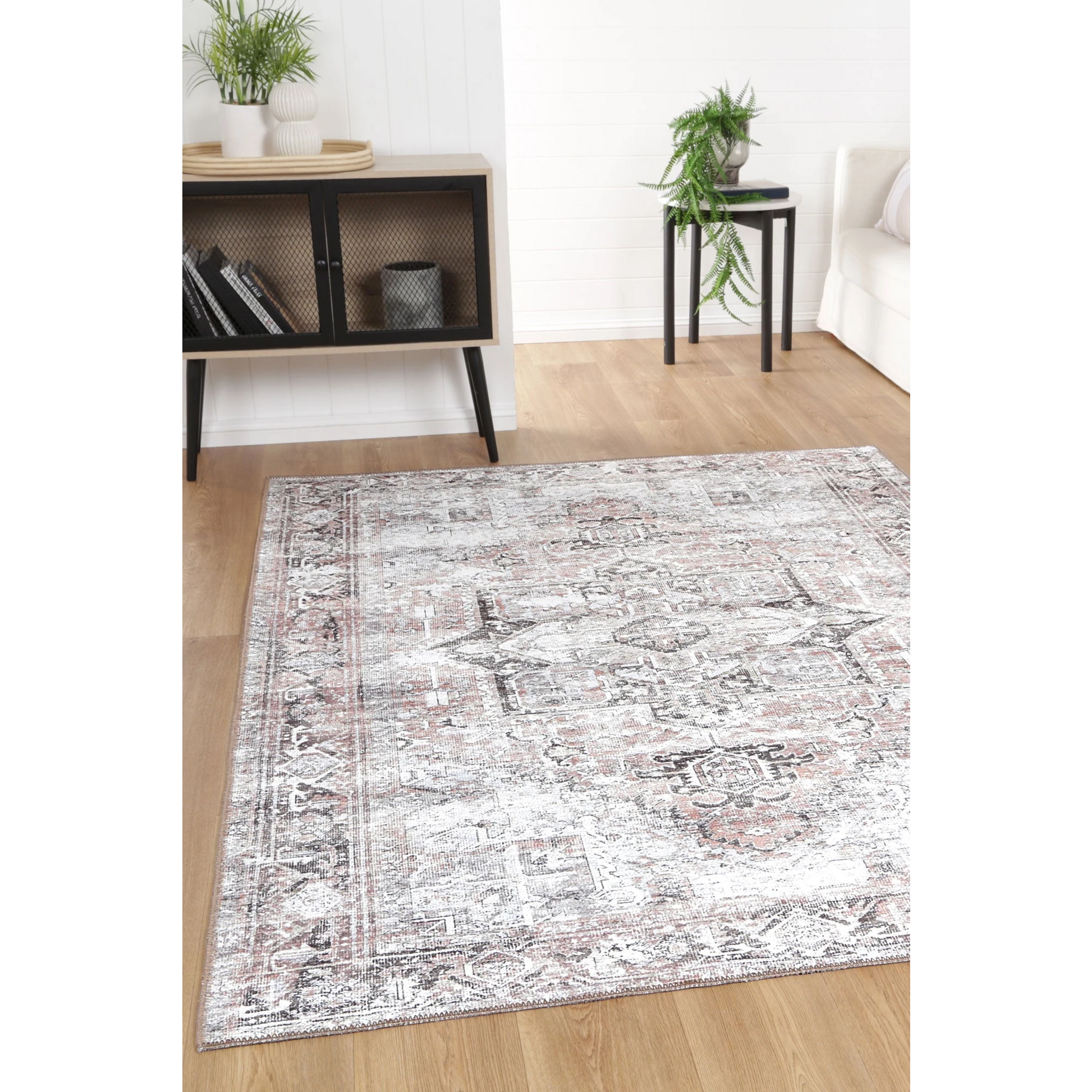 DreamWeaver Homestead Machine Washable Rug, Amelie Terracotta