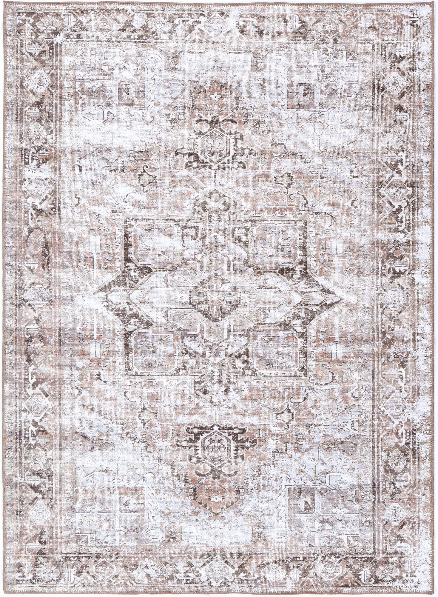 Dreamweaver Homestead Machine Washable Rug, Amelie Terracotta