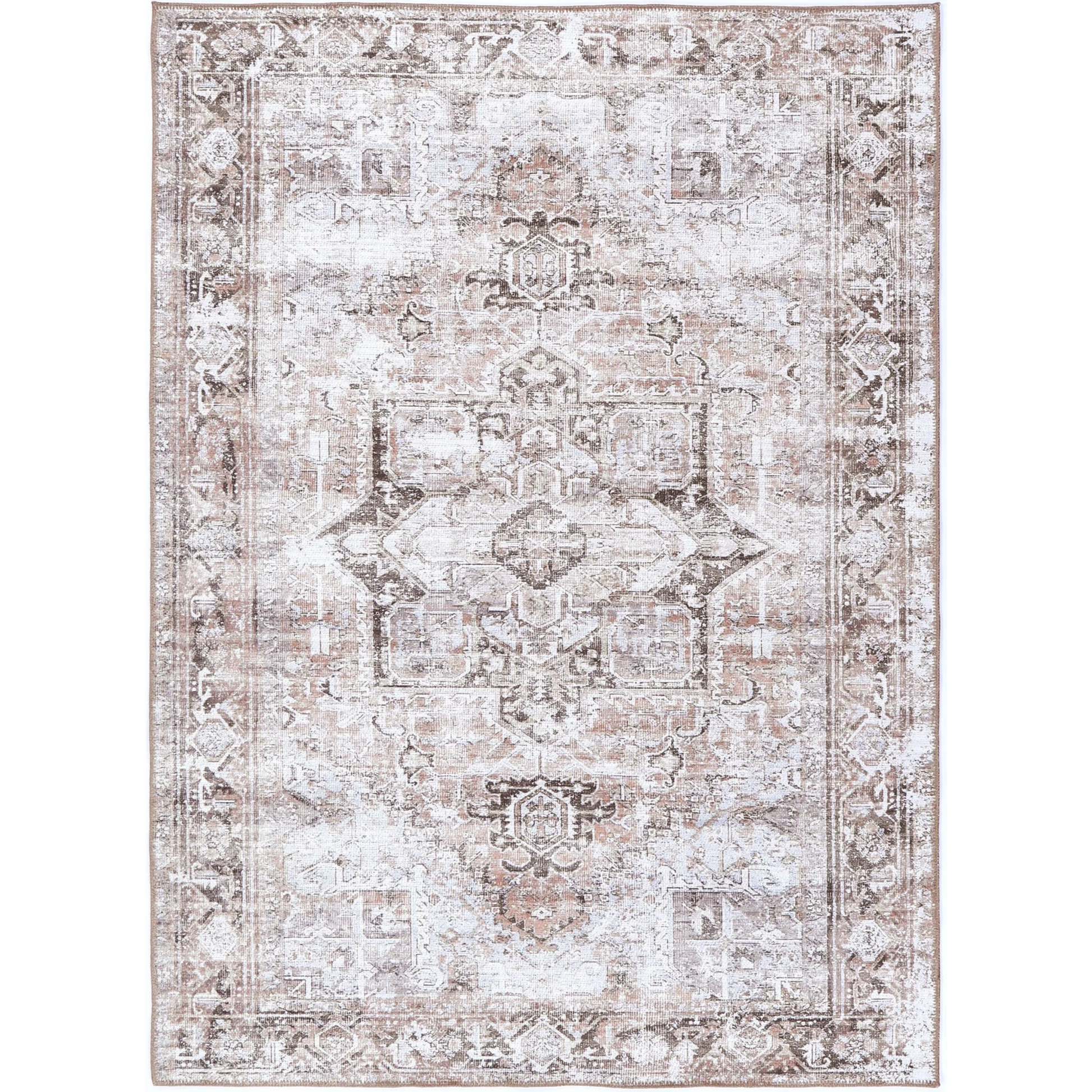 DreamWeaver Homestead Machine Washable Rug, Amelie Terracotta