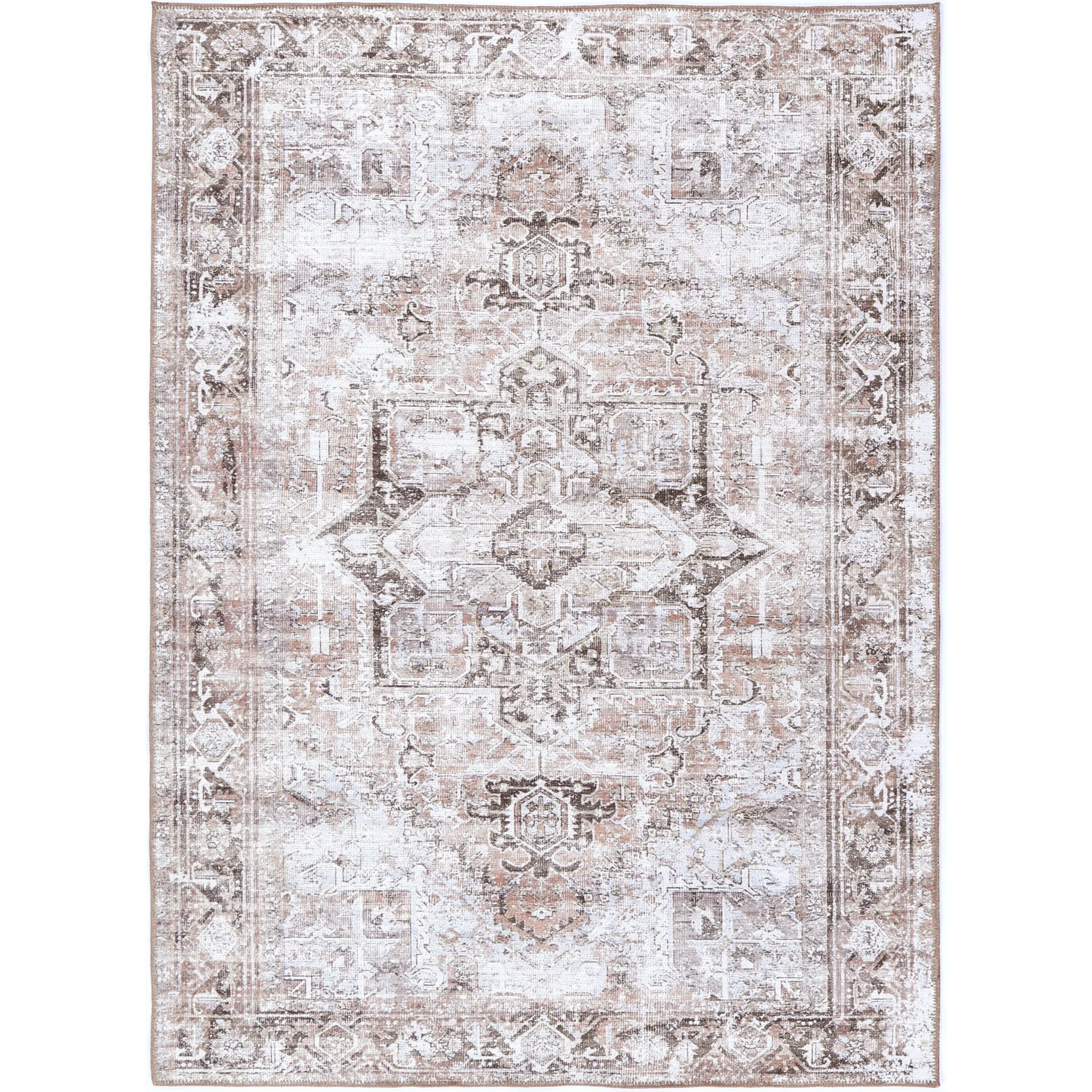 DreamWeaver Homestead Machine Washable Rug, Amelie Terracotta