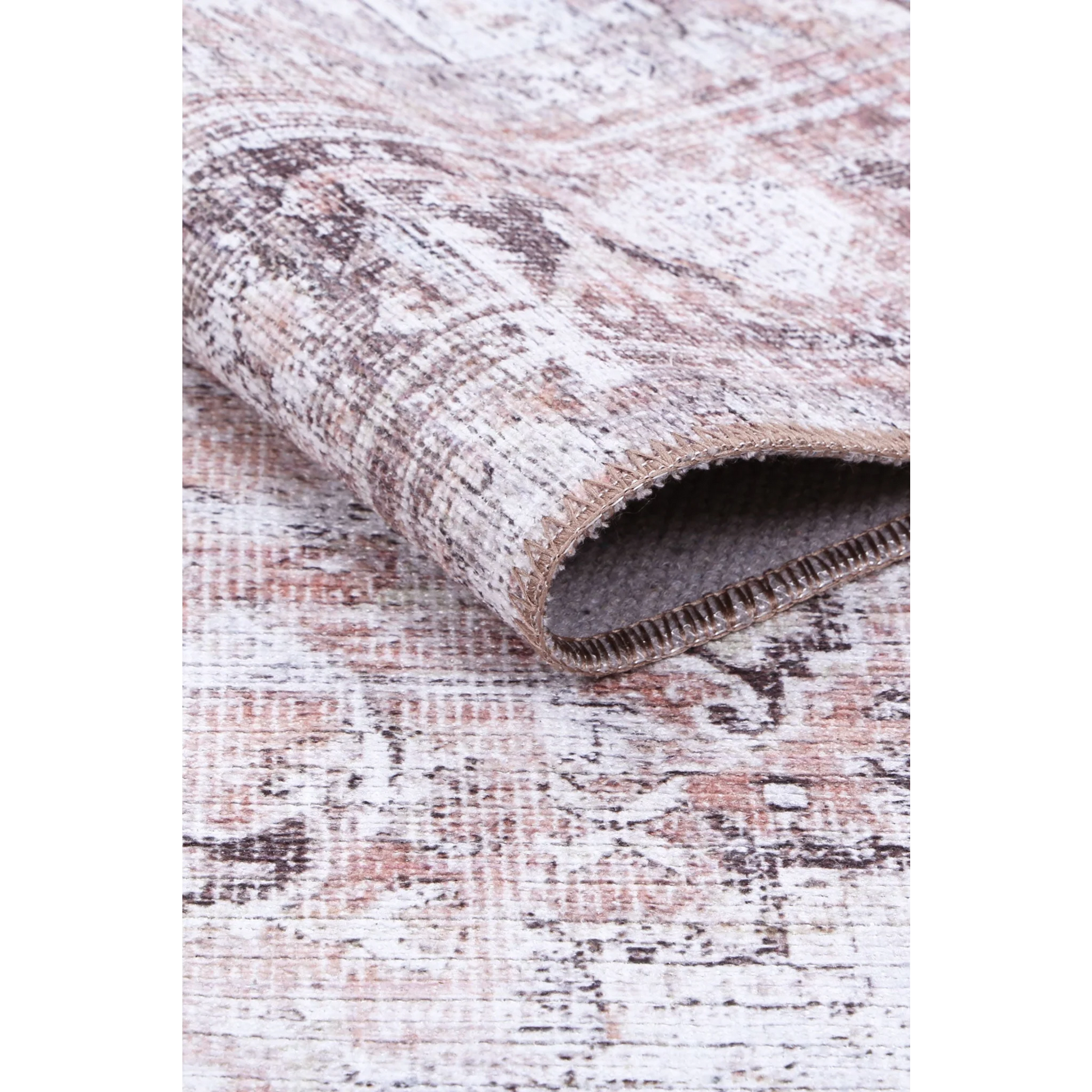 DreamWeaver Homestead Machine Washable Rug, Amelie Terracotta