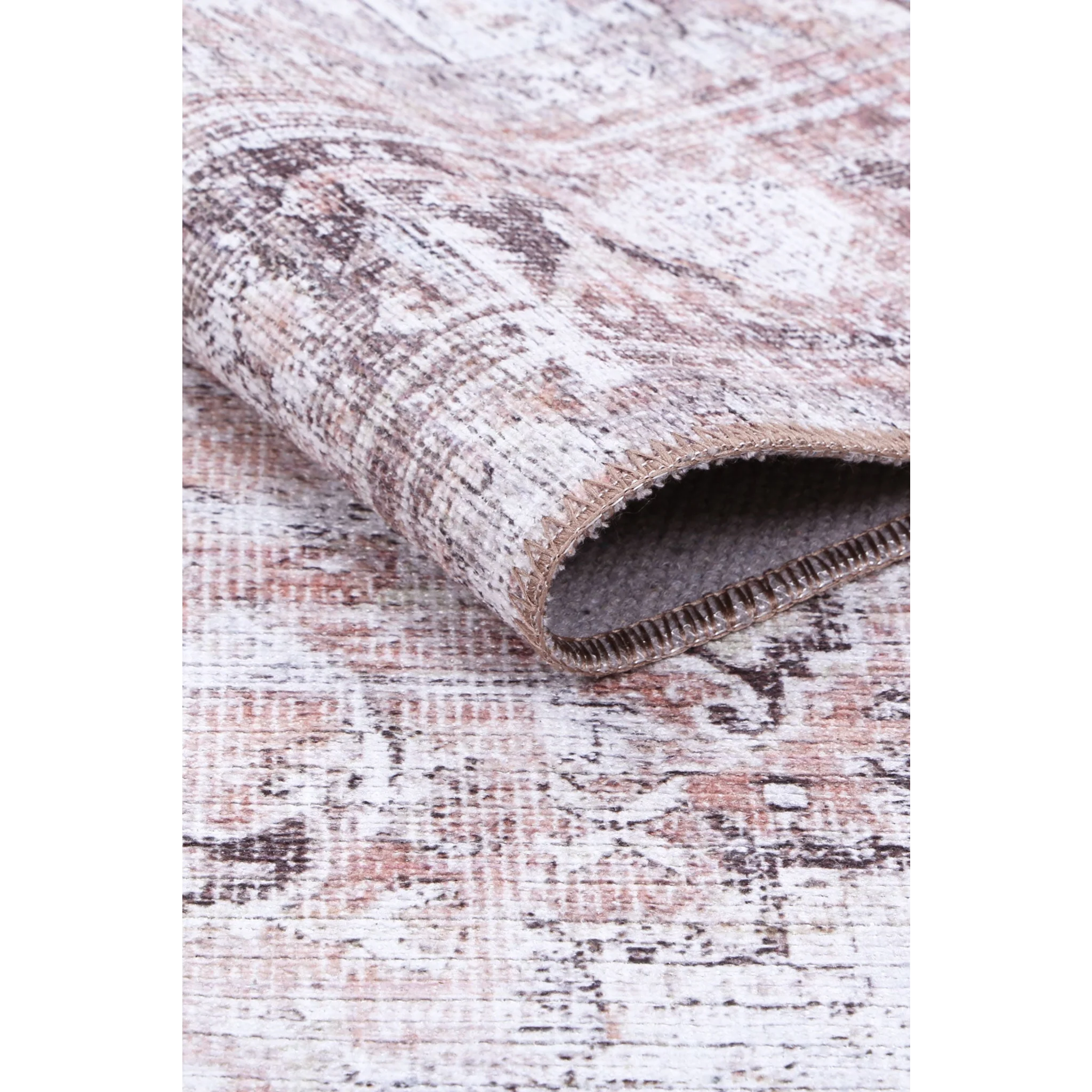 DreamWeaver Homestead Machine Washable Rug, Amelie Terracotta