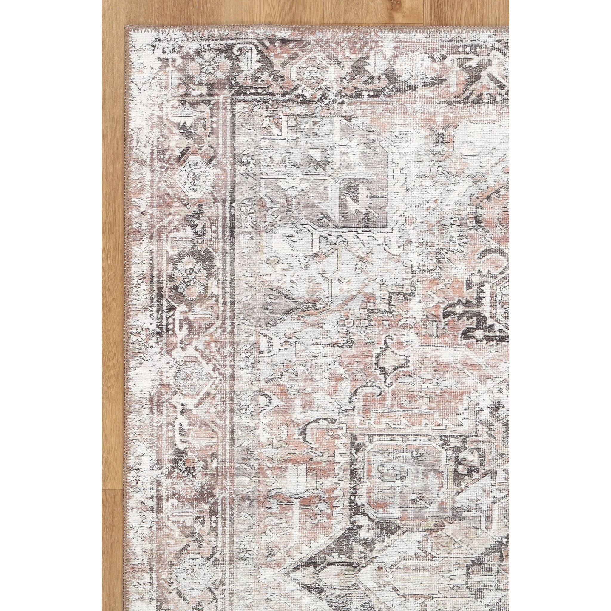 DreamWeaver Homestead Machine Washable Rug, Amelie Terracotta