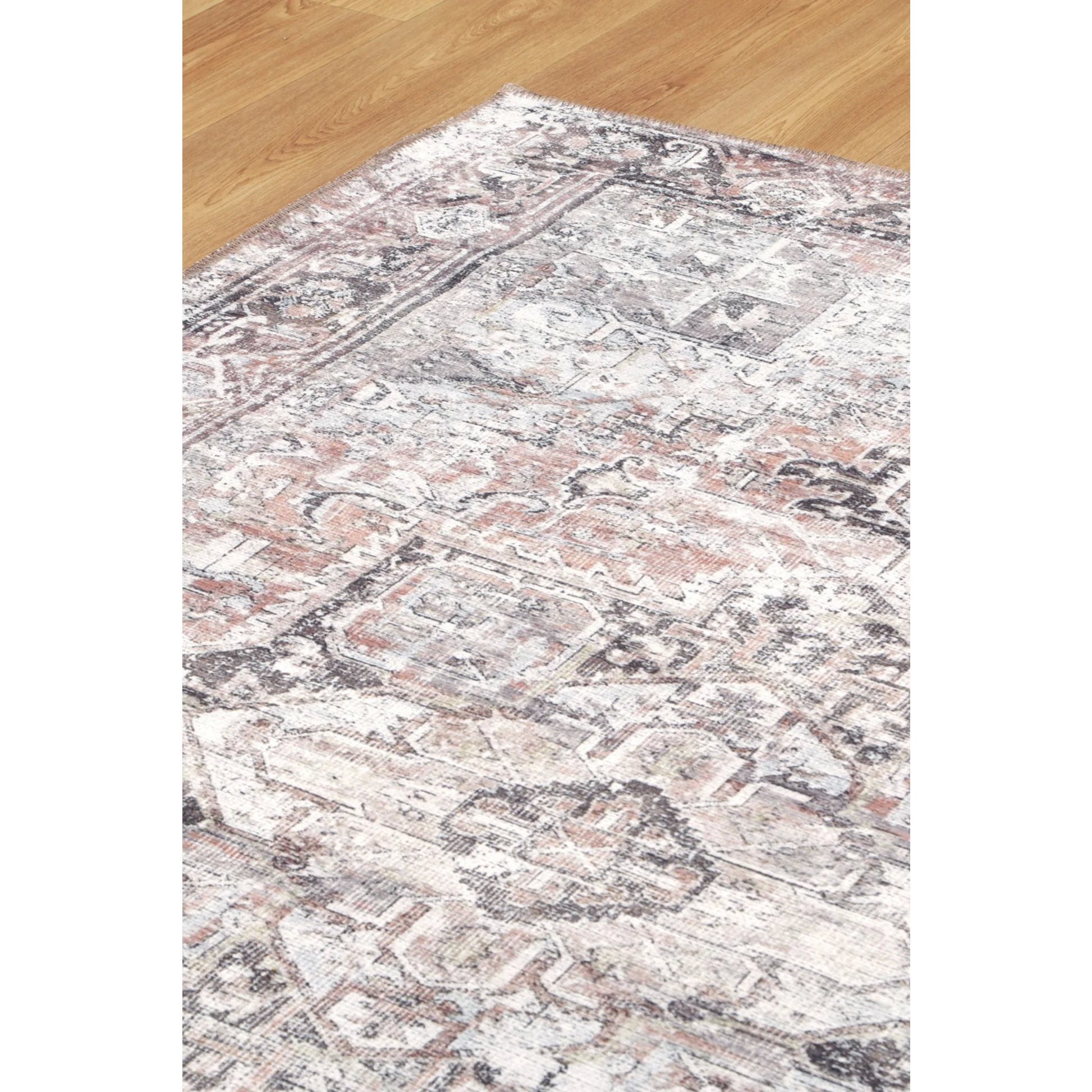 DreamWeaver Homestead Machine Washable Rug, Amelie Terracotta