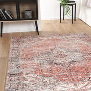DreamWeaver Homestead Machine Washable Rug, Jezebel Red